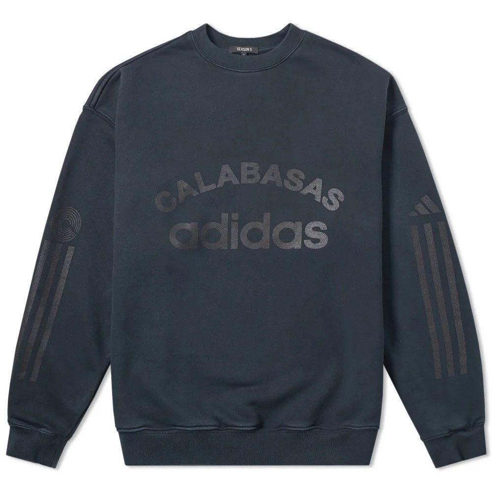 image of 5 Adidas Calabasas Crewneck Sweatshirt (Small) in Black, Men's