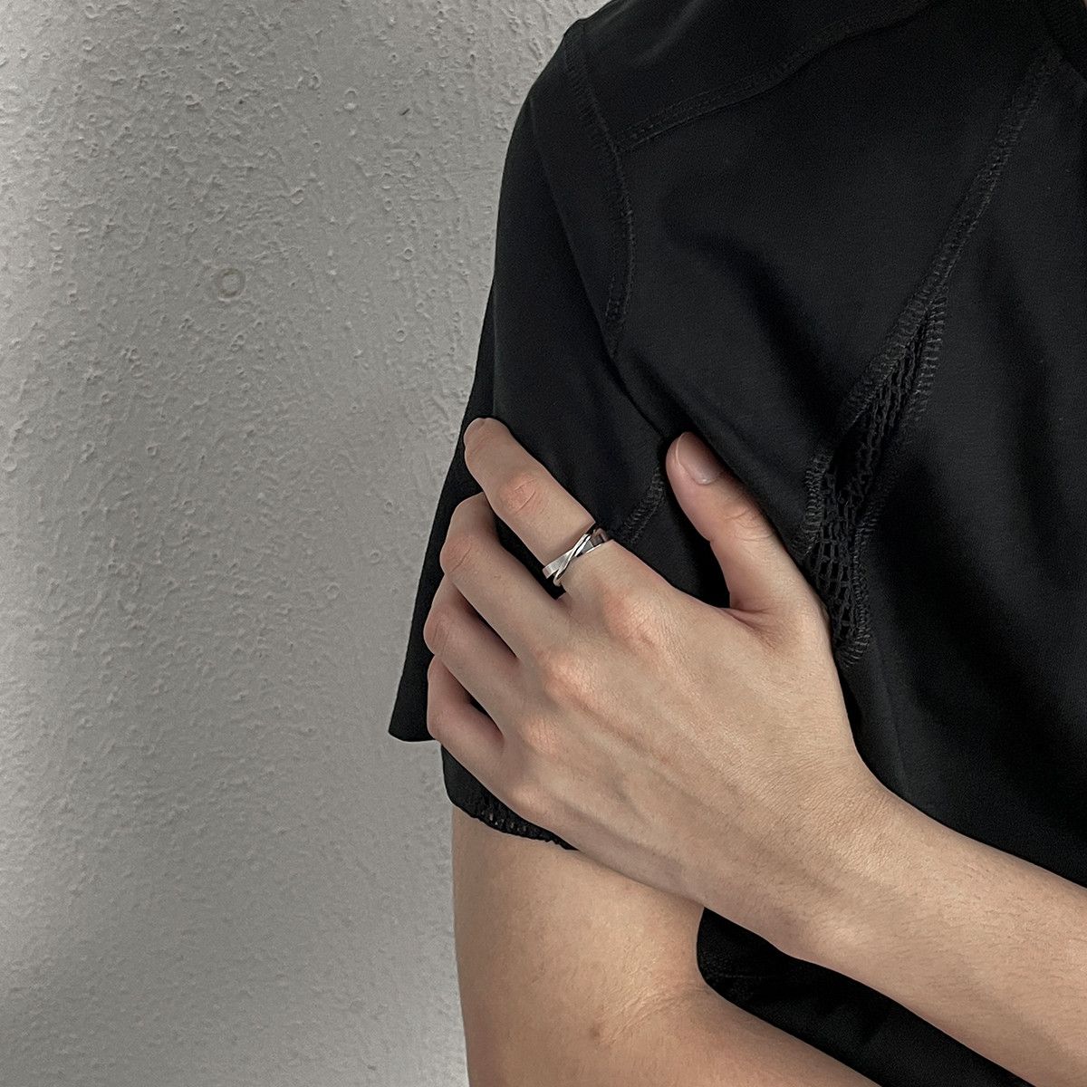 Jewelry Dark Jewelry Rings Open Size Chrome Ring (Size 7-13) Size ONE SIZE - 3 Thumbnail