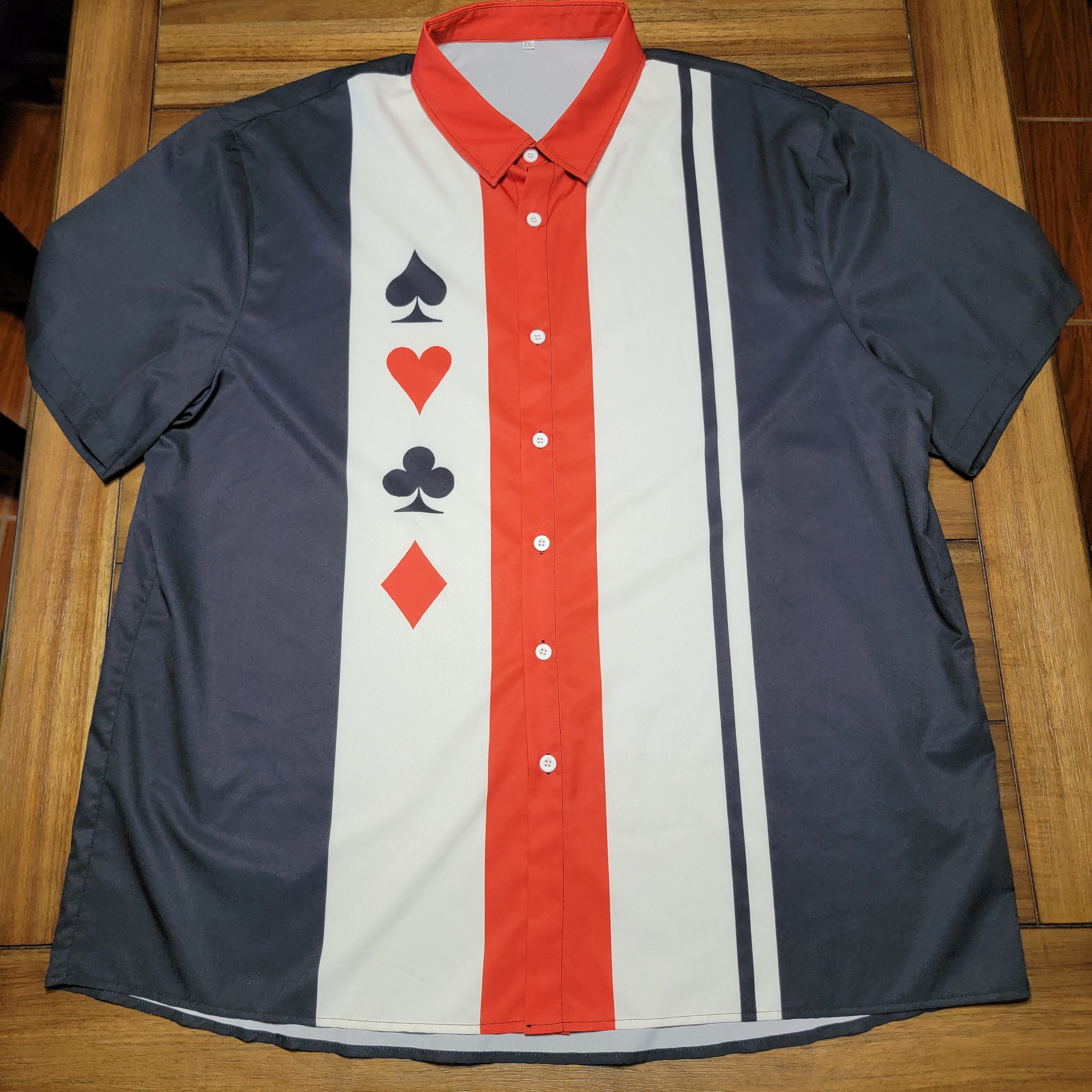 Other Red Black & White SS Full Button Poker Shirt - Size XXL Size US XXL / EU 58 / 5 - 1 Thumbnail