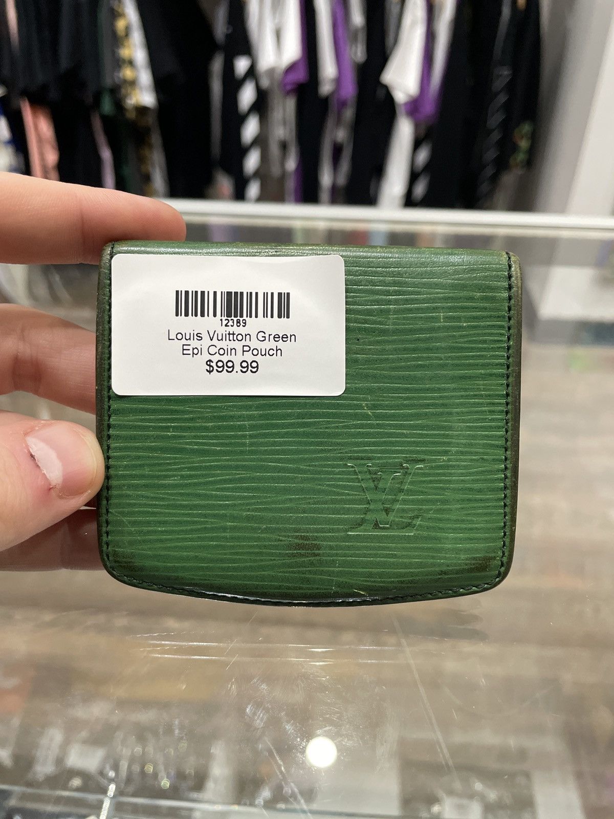 Louis Vuitton Louis Vuitton Green Epi Coin Pouch Size ONE SIZE - 1 Thumbnail
