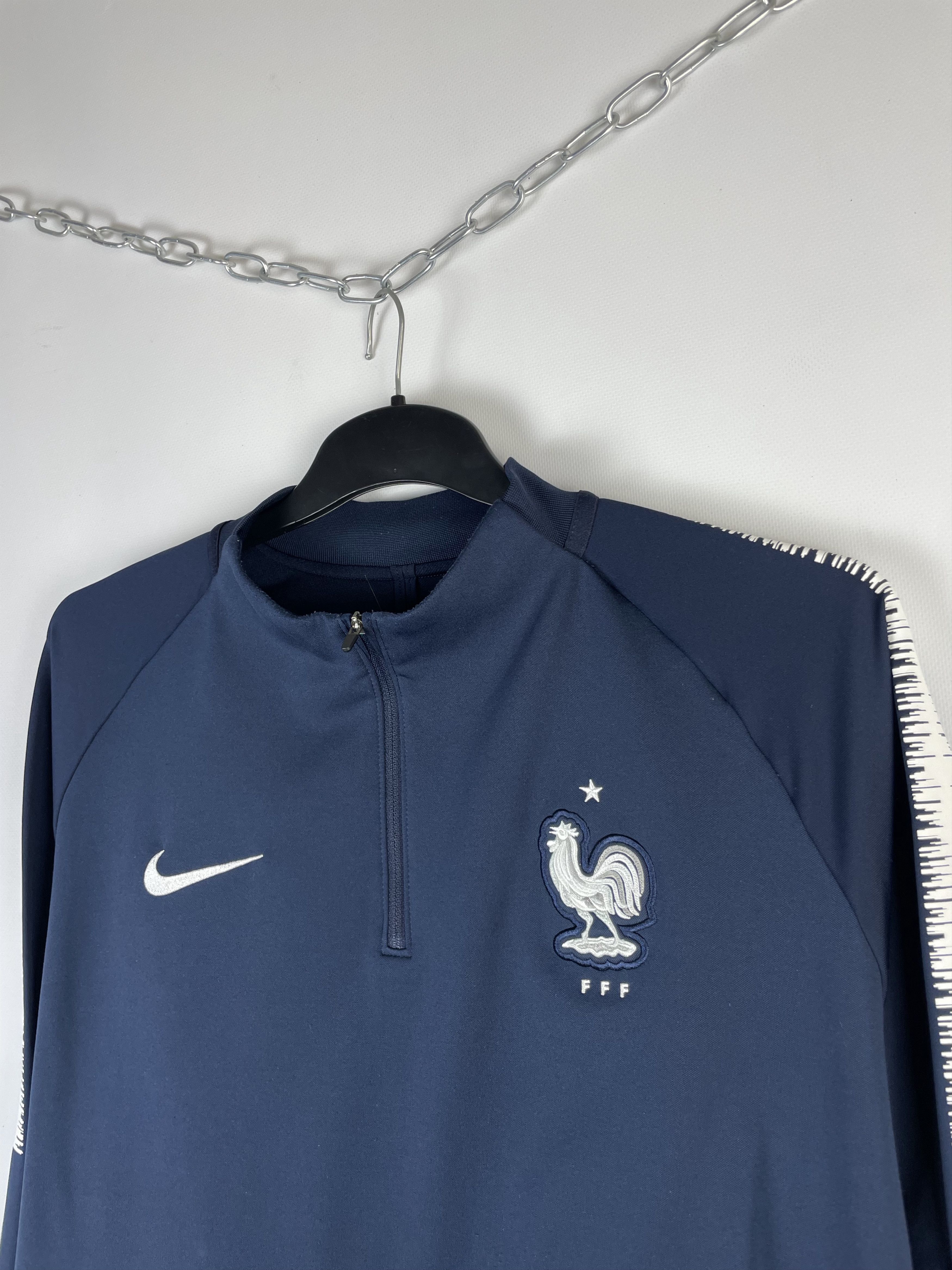Nike × Vintage Nike France Drill Training Long sleeve Size US XL / EU 56 / 4 - 4 Thumbnail