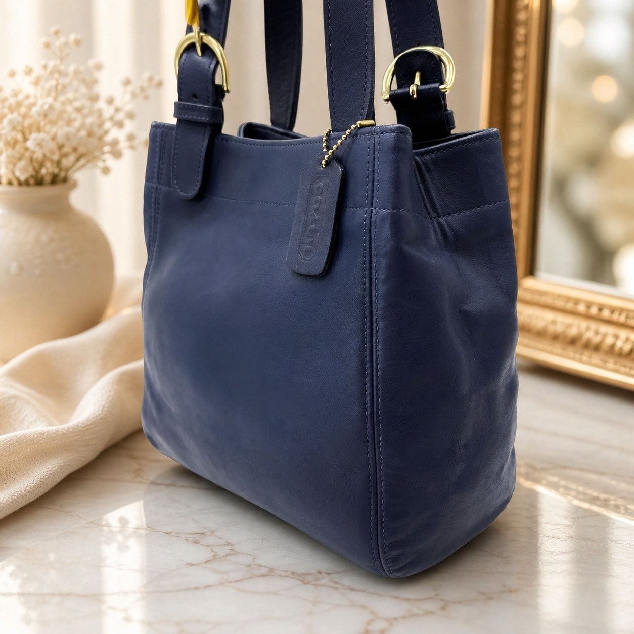 Coach Gorgeous Vintage Coach Waverly True Indigo Bag Purse Size ONE SIZE - 1 Thumbnail