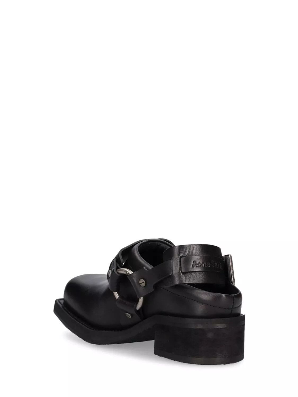 Acne Studios ACNE STUDIOS Black Leather 50mm Slingback Mules New Size US 5 / IT 35 - 3 Thumbnail