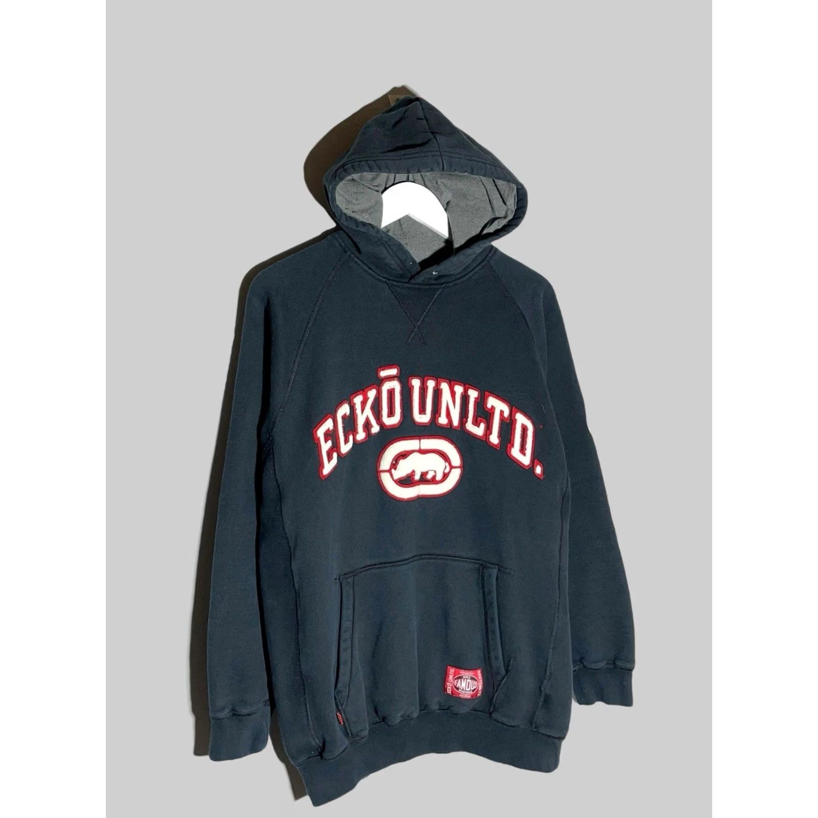 Vintage Vintage Ecko Unltd Hoodie Men’s M Black Red Rhino Logo Pullover Sweatshirt Size US M / EU 48-50 / 2 - 2 Thumbnail