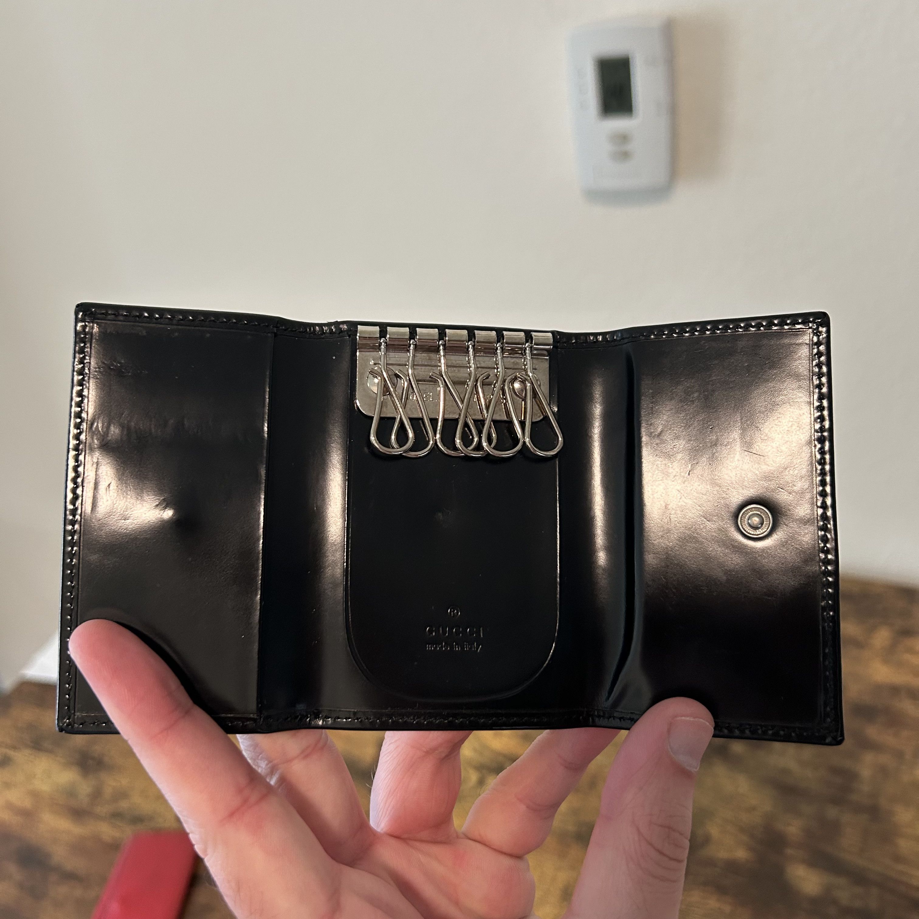 Gucci Gucci Key Holder Wallet - G logo patent leather Size ONE SIZE - 3 Thumbnail