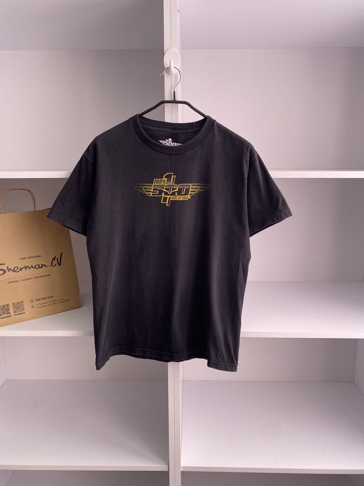 Band Tees × Vintage Vintage Indianapolis Racing overprinted Tee Size US M / EU 48-50 / 2 - 4 Thumbnail