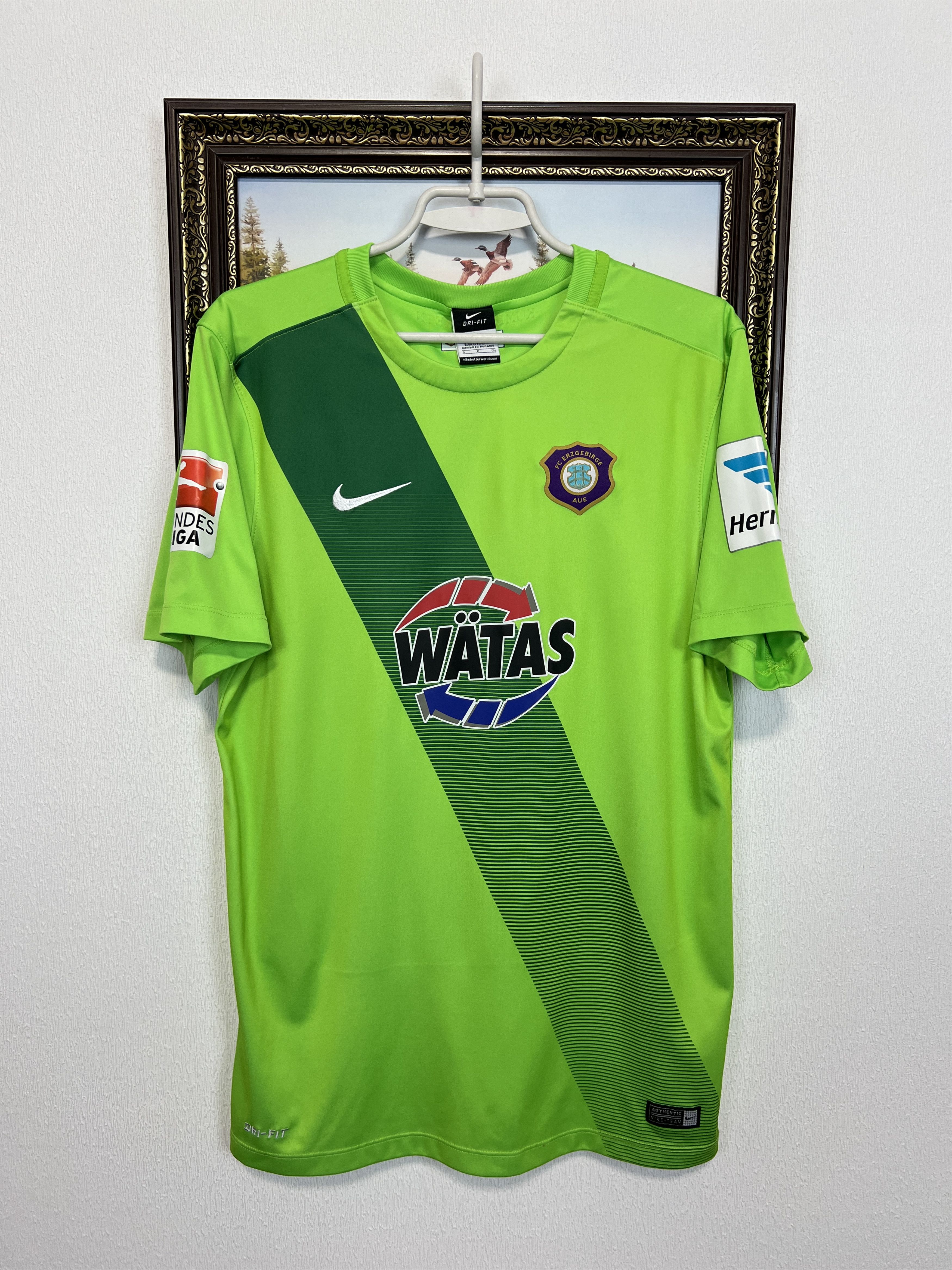 Nike Erzgebirge football shirt Soccer #17 Riese Jersey Trikot Size US S / EU 44-46 / 1 - 1 Thumbnail
