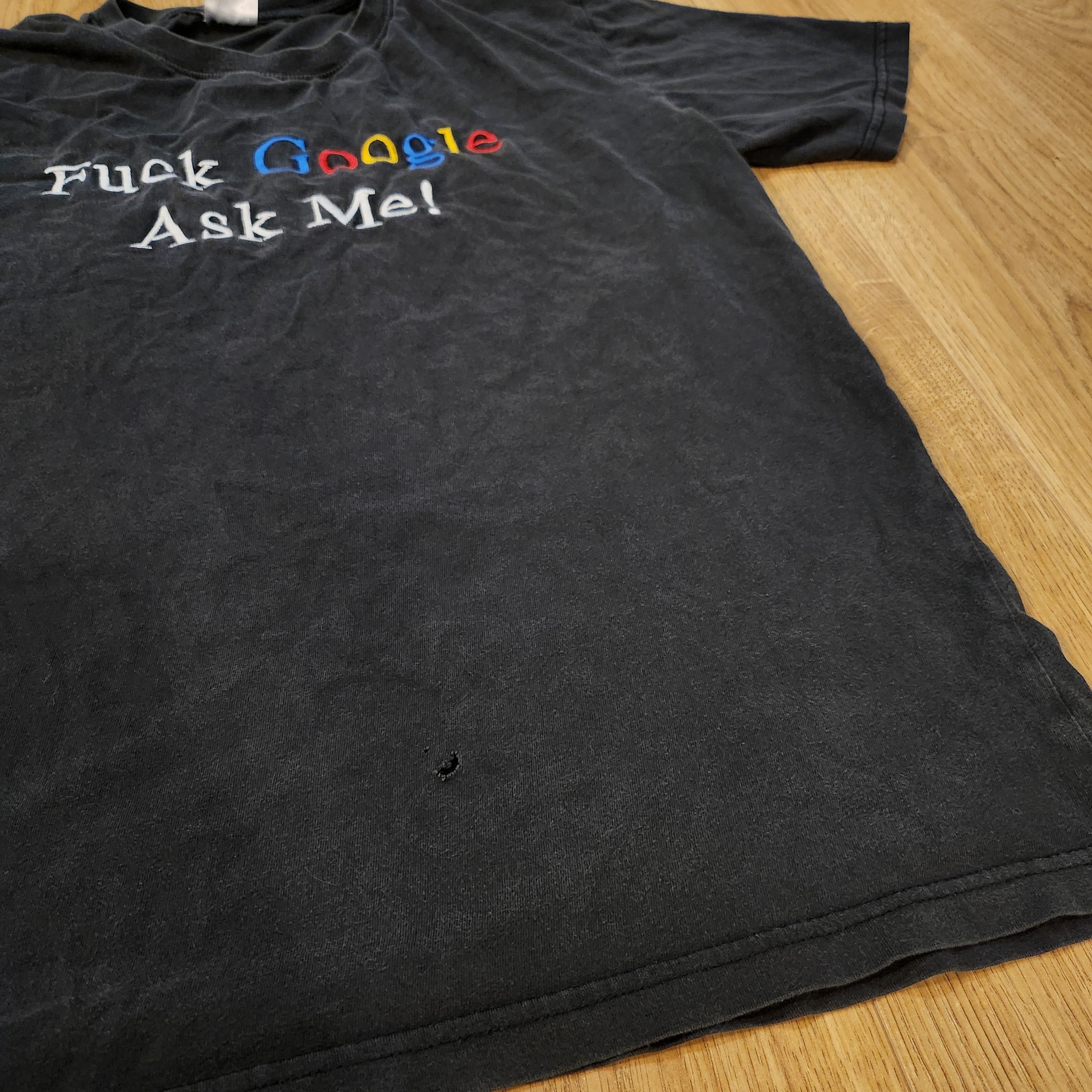 Vintage "Fuck Google Ask Me" Embroidery tshirt Size US L / EU 52-54 / 3 - 4 Thumbnail