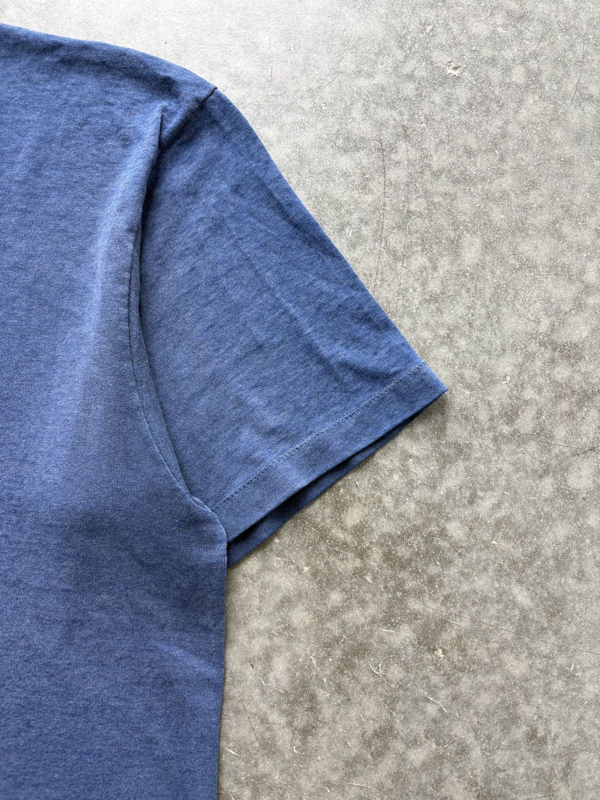 Vintage Vintage 80s Hanes Faded Heather Blue Tee Size US XL / EU 56 / 4 - 2 Thumbnail