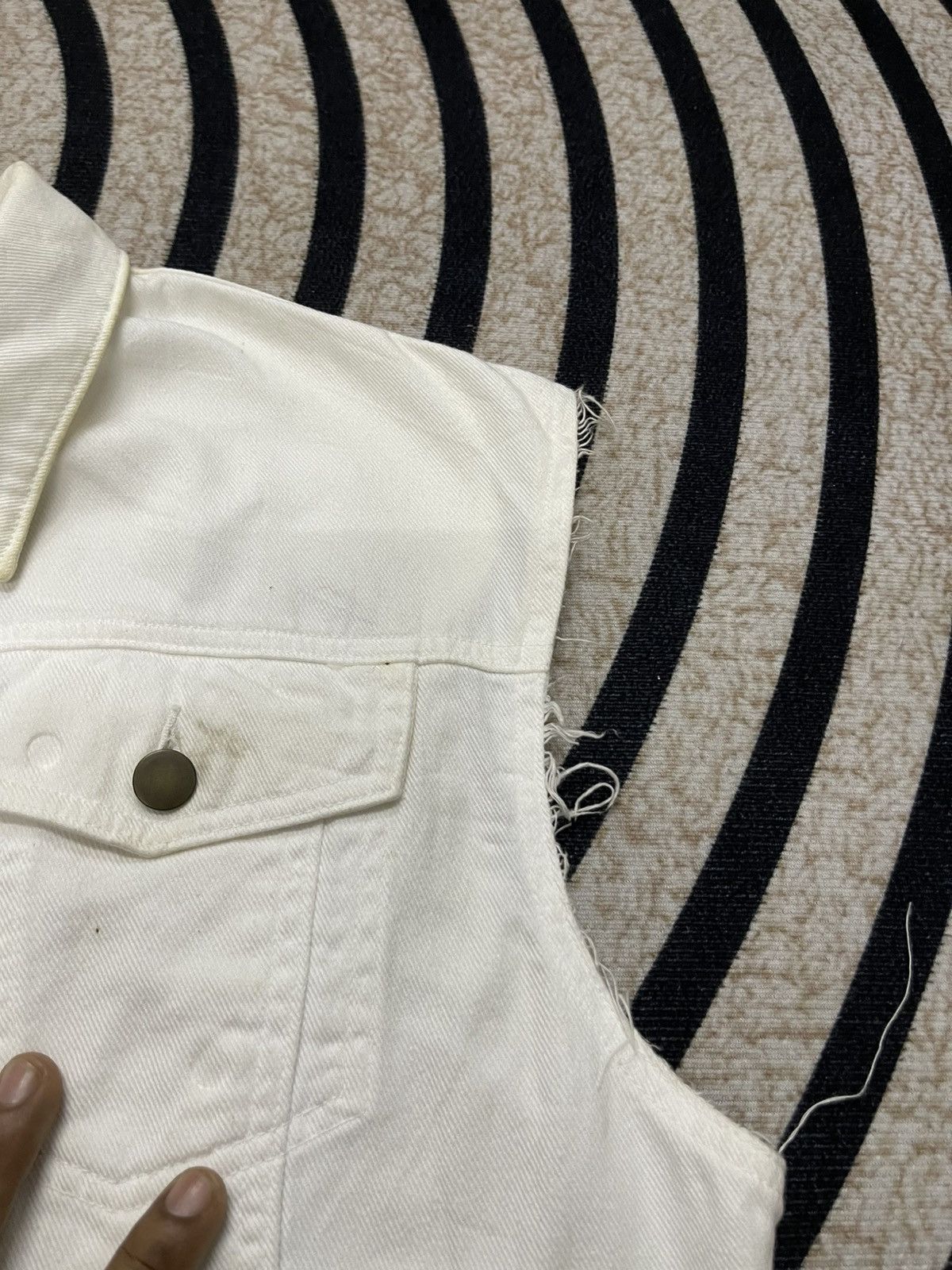 Sony × Vintage 90s SONY MUSIC JAPAN NOT FOR SALE DENIM VEST EMBROIDERED Size US S / EU 44-46 / 1 - 5 Thumbnail