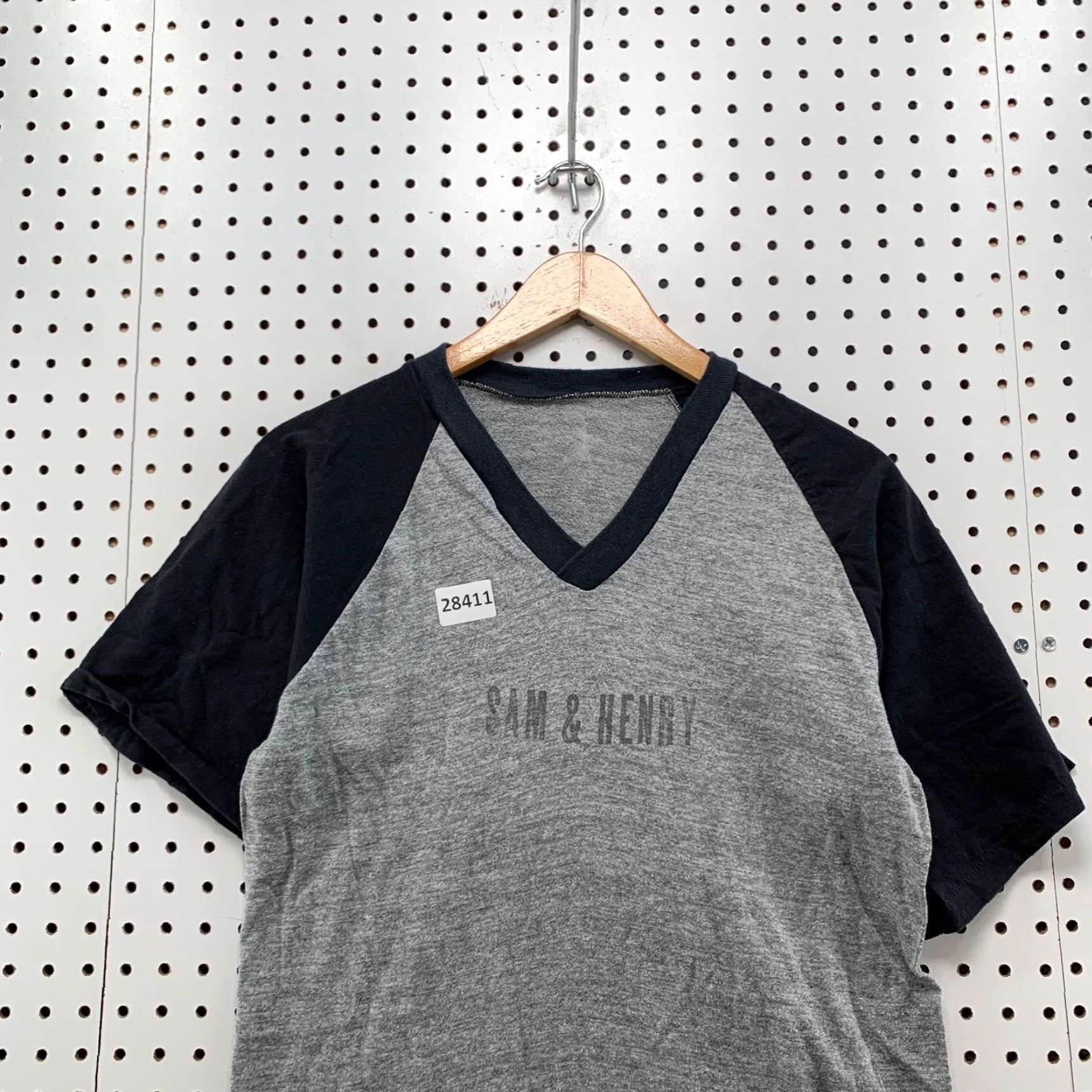 Russell Athletic Vintage 70s Russell Athletic Shirt Gray Black V Neck SAM & HENRY Medium 17.5X26 Size US M / EU 48-50 / 2 - 5 Thumbnail