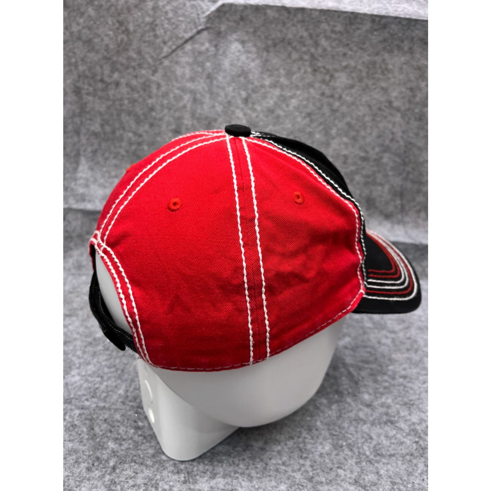 Disney Disney Hat Cap Minnie Mouse Adult One Size Black Red Cotton Strap Back Cap Hair Accessories Size ONE SIZE - 7 Thumbnail