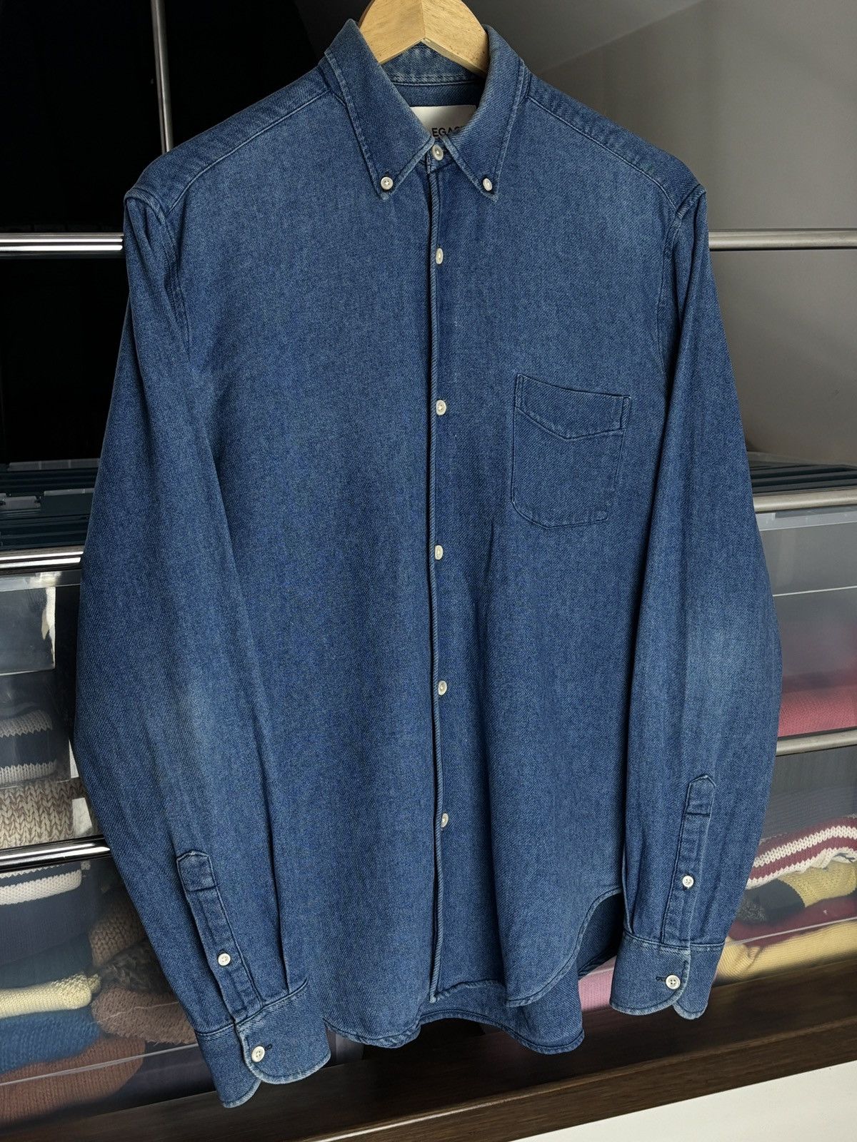 Our Legacy Our Legacy Blue Vintage Button Up Shirt Archive Denim Size US M / EU 48-50 / 2 - 2 Thumbnail