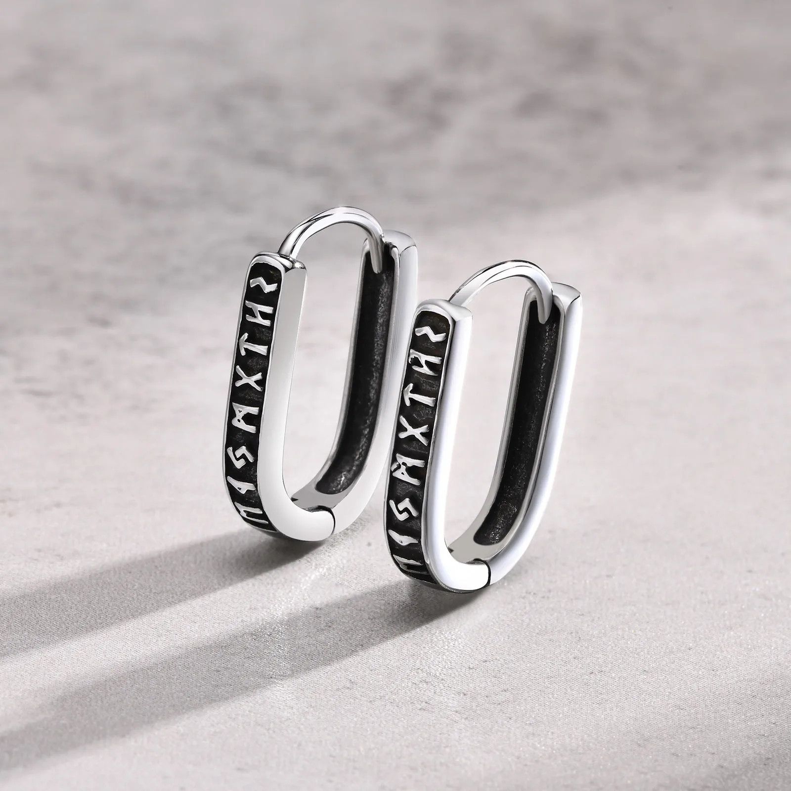 Jewelry × Vintage U-shaped Rune Hoop Earring Size ONE SIZE - 3 Thumbnail