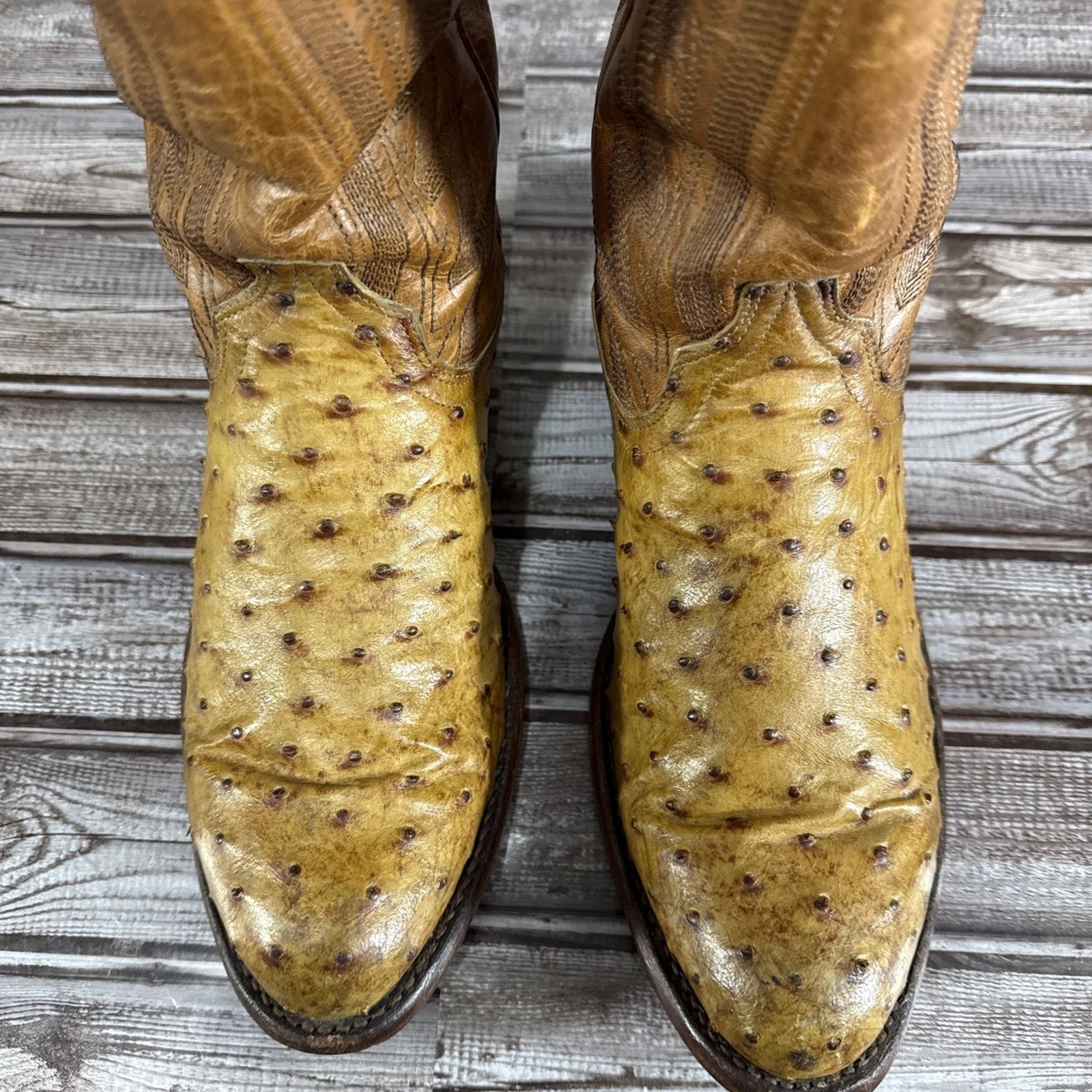 Tecovas TECOVAS The Wyatt Russet Ostrich Boots size 8 D Brown Weste Size US 8 / EU 41 - 3 Thumbnail