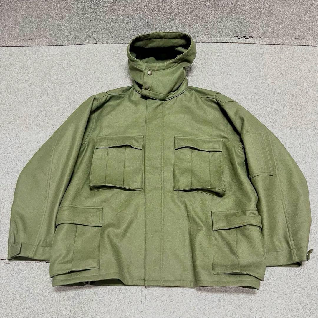 Auralee AURALEE LIGHT MELTON FLIGHT PARKA Olive 3 Size US L / EU 52-54 / 3 - 1 Thumbnail