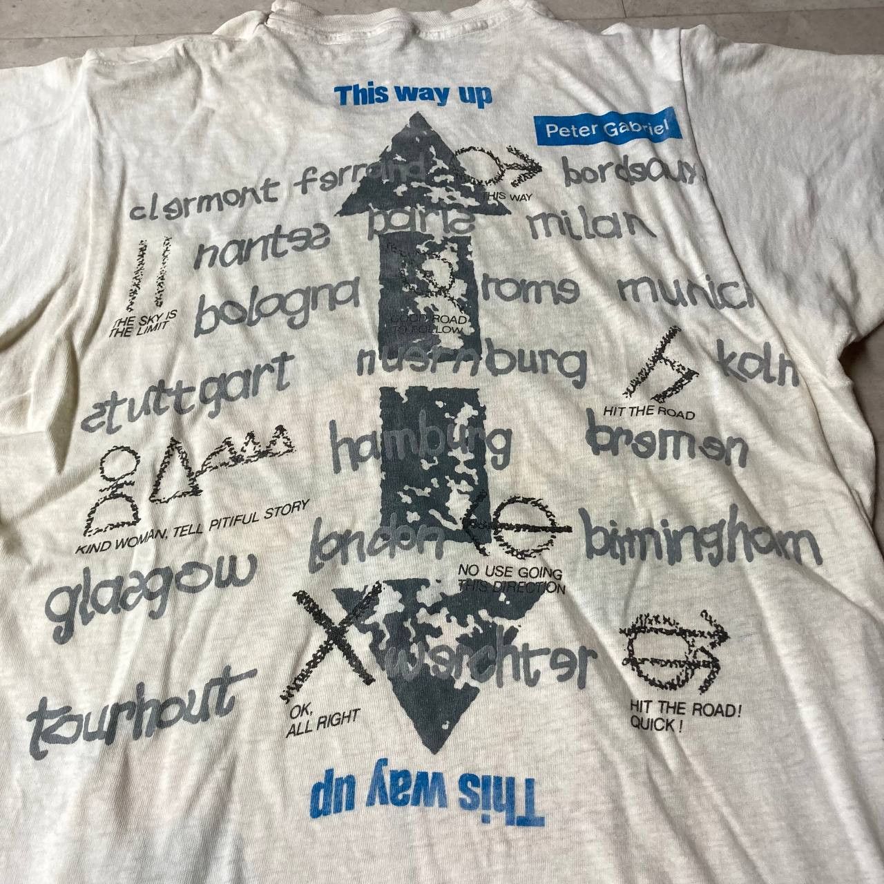 Band Tees 80s Peter Gabriel Genesis This Way Up Tour Rock Band Size US L / EU 52-54 / 3 - 8 Thumbnail
