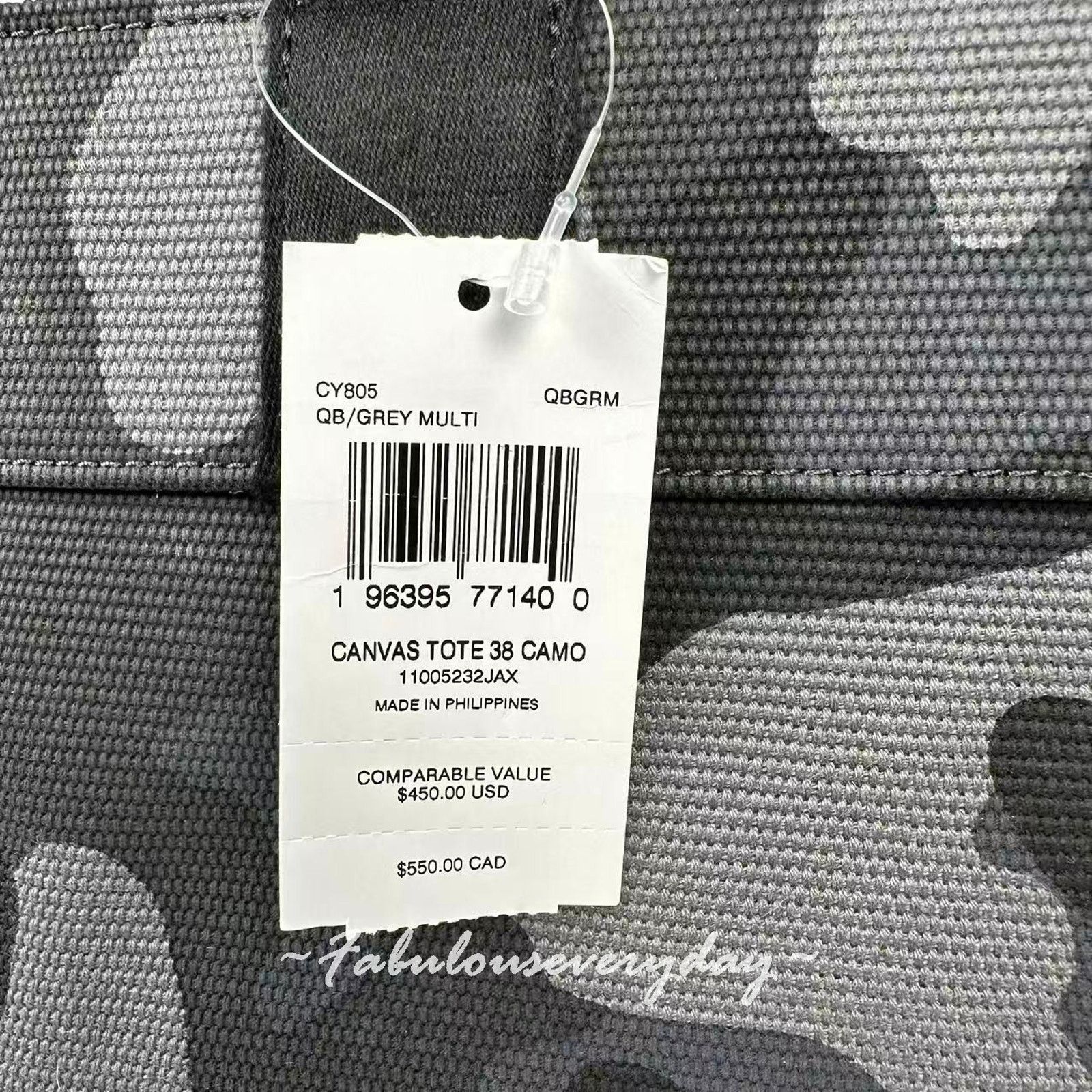 Coach Coach Tote 38 Crossbody Bag Camo Print In Canvas/Grey NWT Size ONE SIZE - 5 Thumbnail