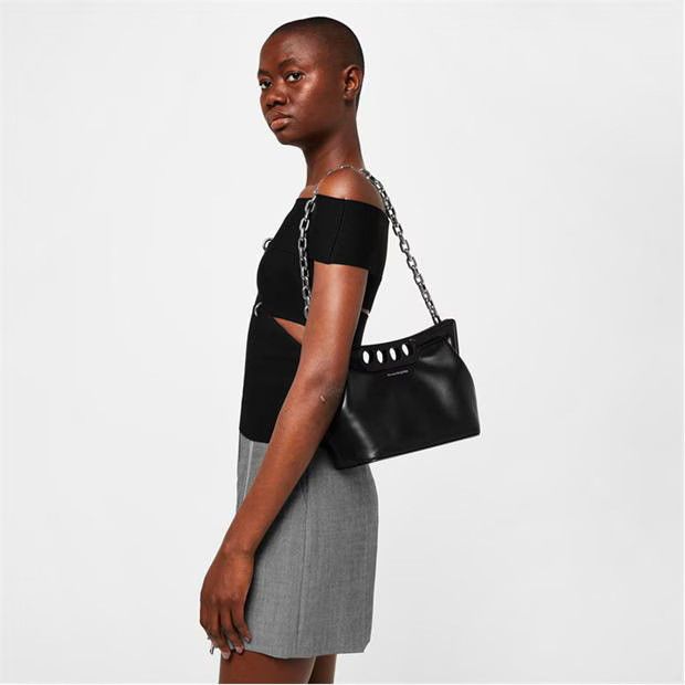 Alexander McQueen o1g2r1mq0824 Size: OS / The Peak Small Bag in Black Size ONE SIZE - 4 Thumbnail