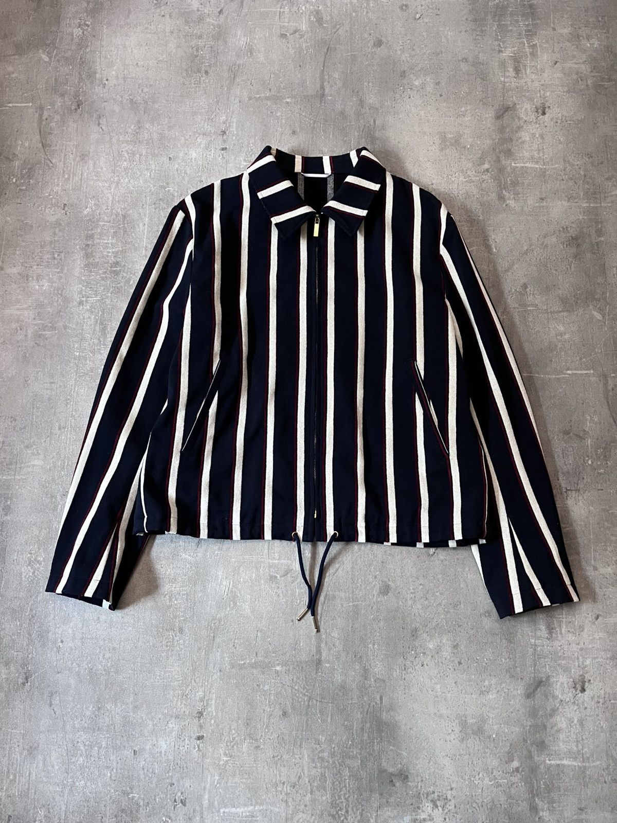 Thom Browne Thom Browne striped jacket cotton wool navy white red Size US L / EU 52-54 / 3 - 1 Thumbnail