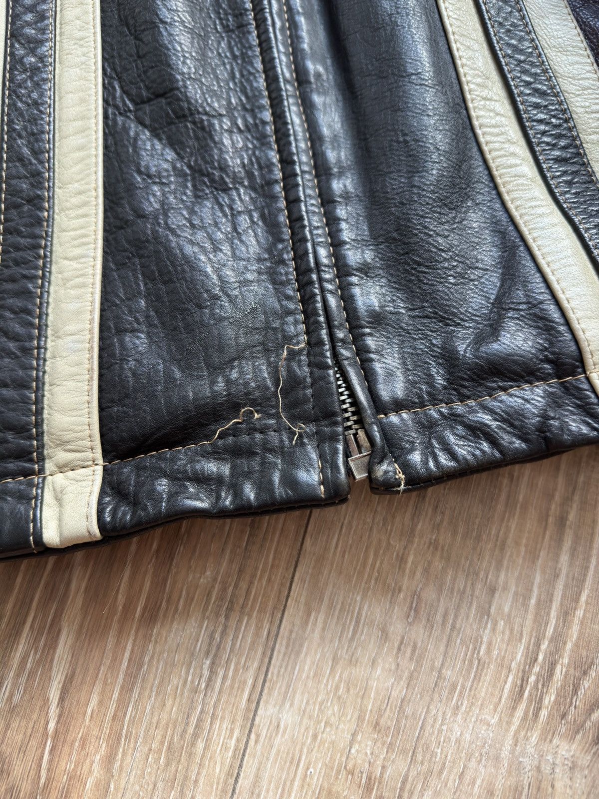 Vintage Zino & Judy Vintage 90’s Leather Biker Jacket RARE Size US M / EU 48-50 / 2 - 9 Thumbnail