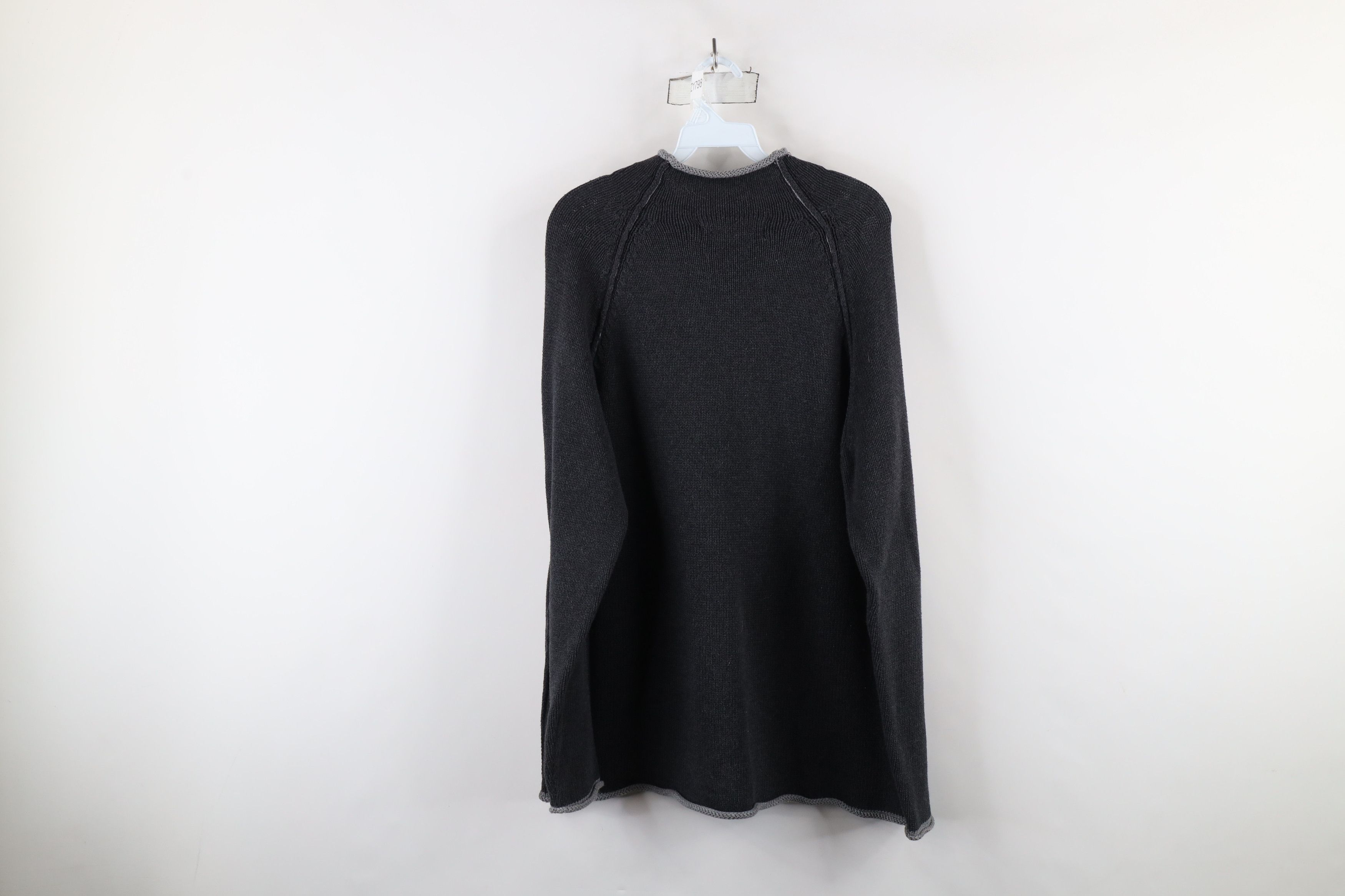 Vintage Vintage 90s Streetwear Blank Cotton Marled Knit Sweater Gray Size US L / EU 52-54 / 3 - 9 Thumbnail
