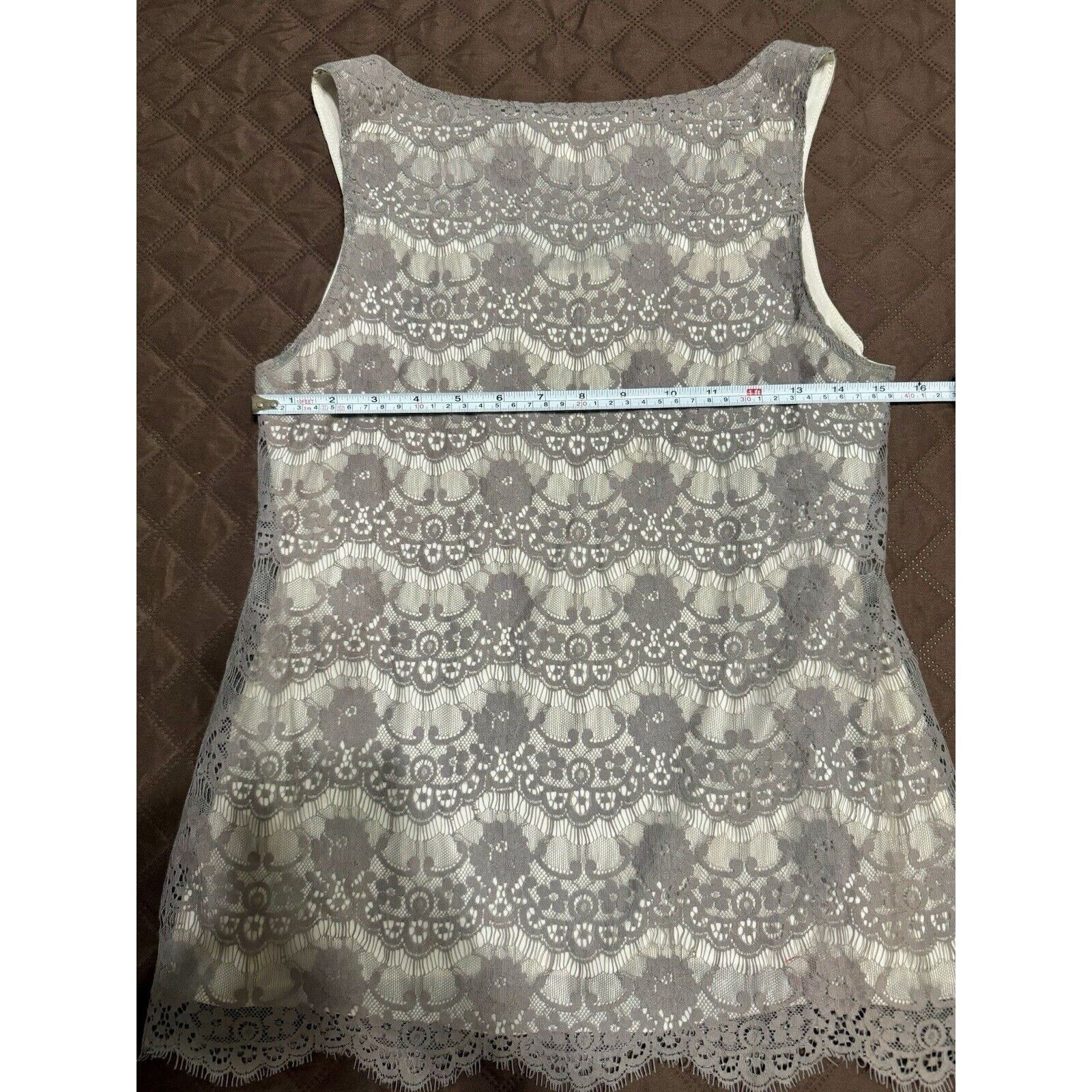 Banana Republic Banana Republic Women's Fully Lined Lace Floral Shell Small Size S / US 4 / IT 40 - 6 Thumbnail