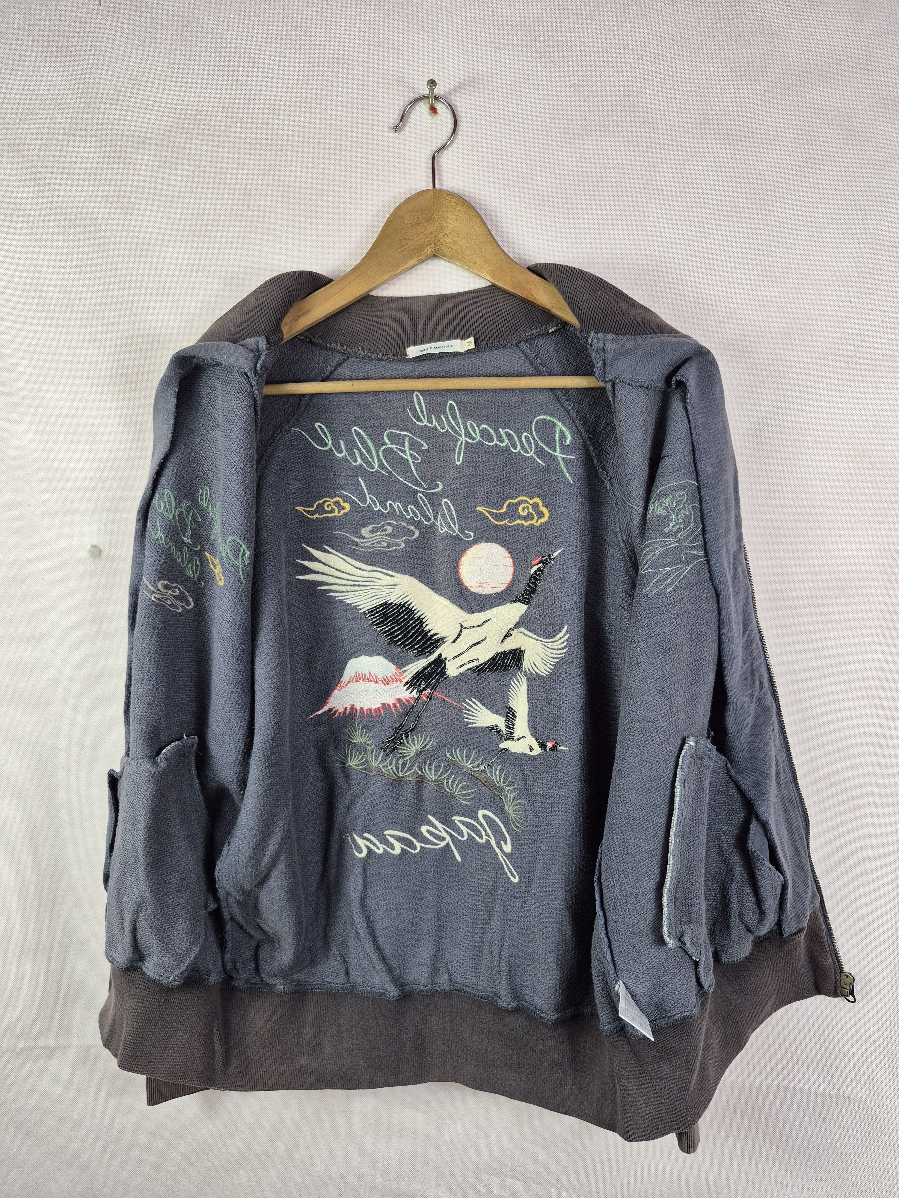 Japanese Brand 🔥 Kriff Mayer Japan Sweater Jacket Sukajan Embroided Size US M / EU 48-50 / 2 - 9 Thumbnail