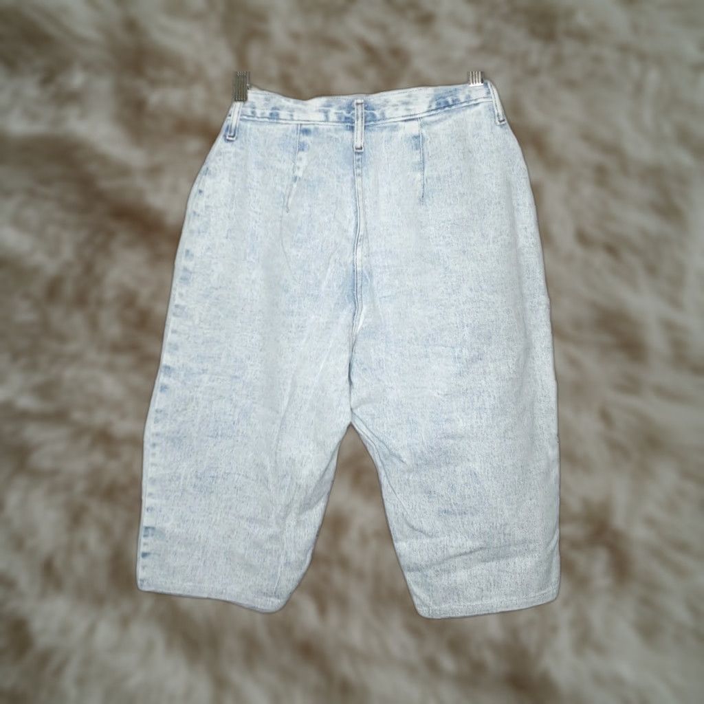 Vintage VINTAGE Cap Ferrat Denim Capri Jeans Womens Regular 26 26x16 Acid Wash High Waist Distressed Blue 90s Style Girls/Mens? Size 26" / US 2 / IT 38 - 1 Thumbnail