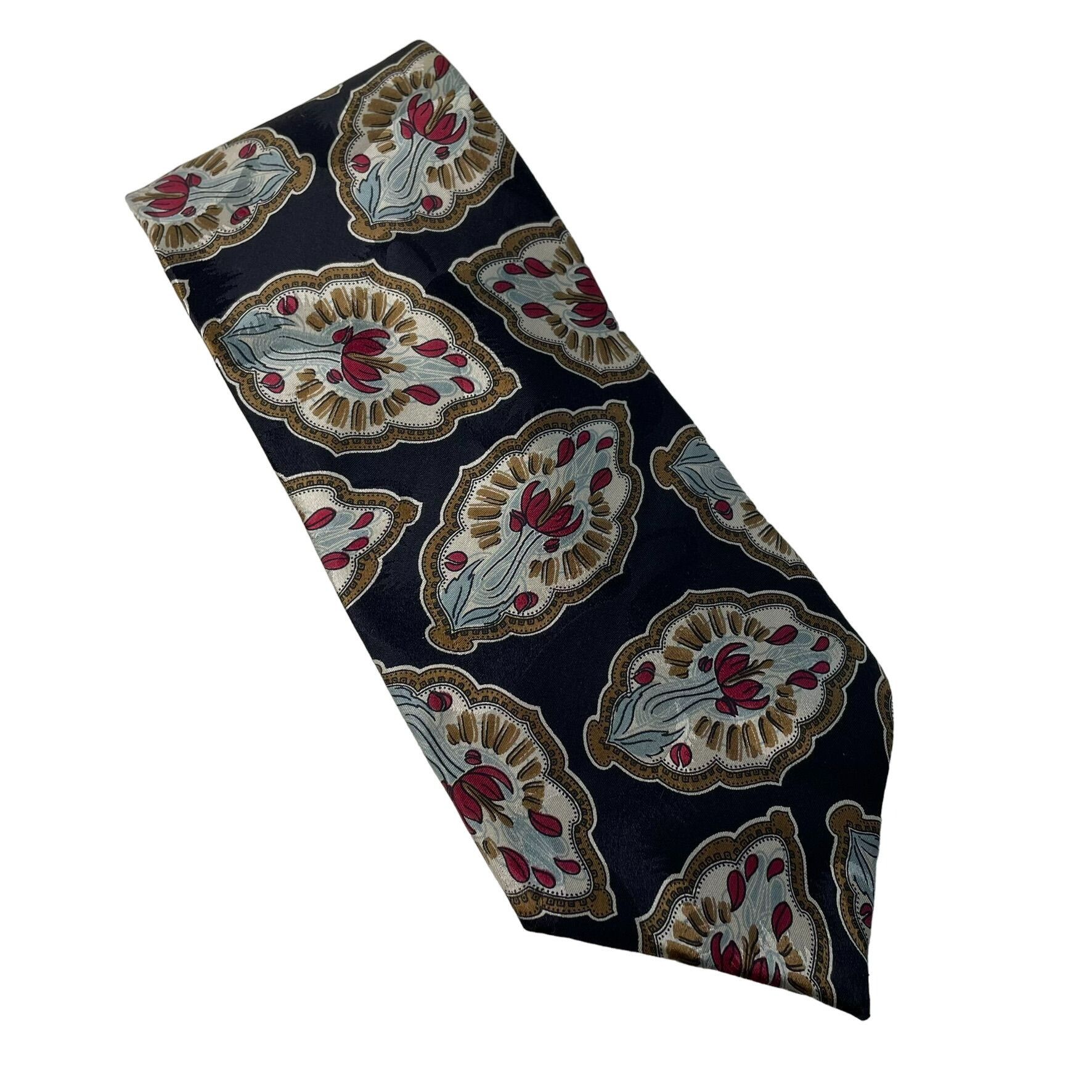 Other Wembly Mens Silk Necktie Geometric Pattern Size 58 in Vintag Size ONE SIZE - 1 Thumbnail