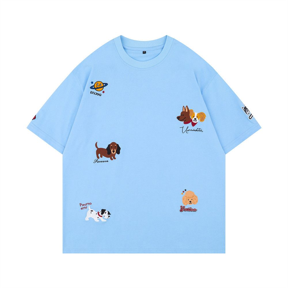 Japanese Brand × Vintage Cartoon puppy embroidered short-sleeved loose T-shirt Size US M / EU 48-50 / 2 - 1 Thumbnail