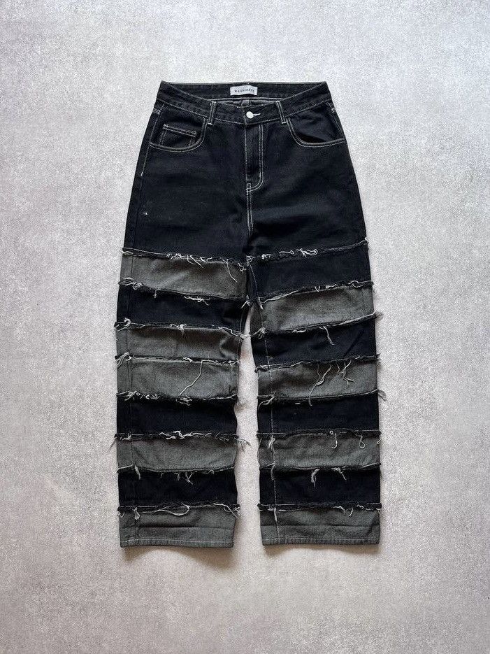 Japanese Brand × Vintage Vintage Avantgarde Patchwork Baggy Pants Y2K 31 Size US 31 - 1 Thumbnail