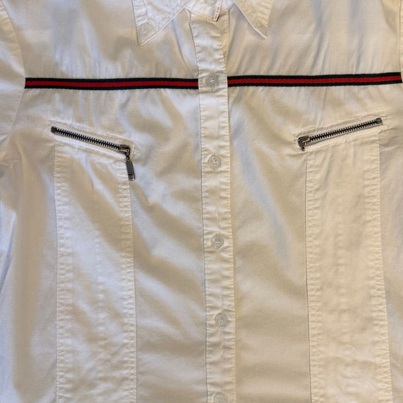 Gucci Vintage Gucci White Casual Button Down Shirt Size L / US 10 / IT 46 - 4 Thumbnail