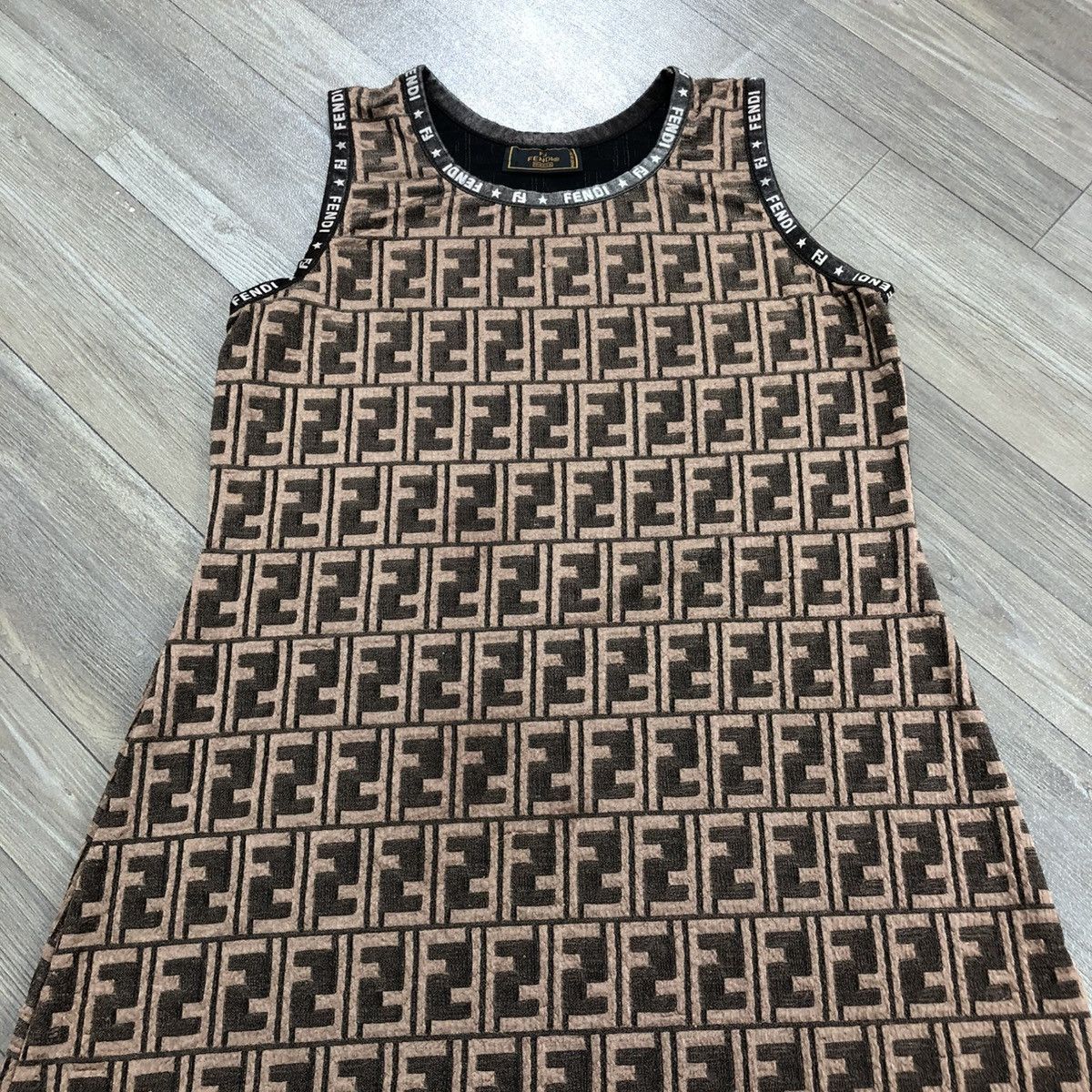 Fendi Vintage Fendi Maslia FF Monogram Tank Top Luxury Size M / US 6-8 / IT 42-44 - 2 Thumbnail