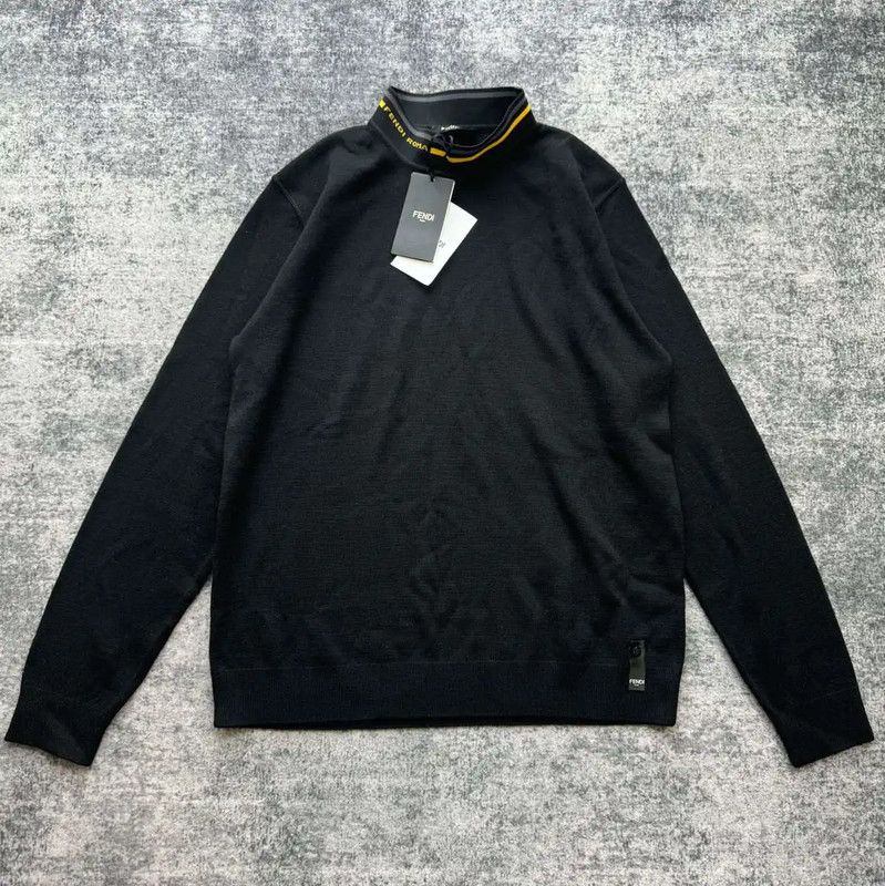 Fendi Fendi Black Knit Sweater XL Size for Women 0089 Size XL / US 12-14 / IT 48-50 - 1 Thumbnail