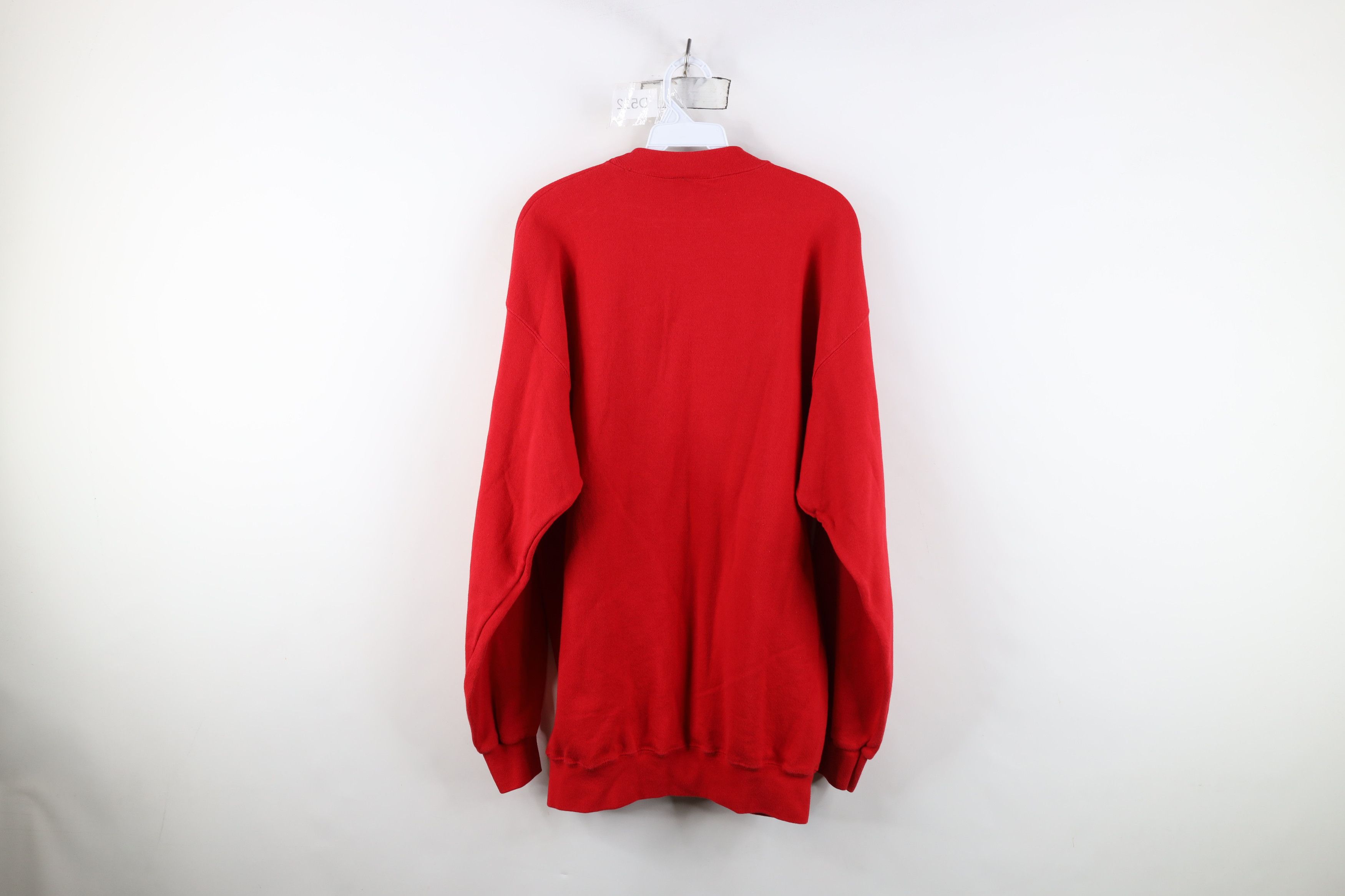 Vintage Vintage 90s Streetwear Christmas Snowman Sweatshirt Red Size L / US 10 / IT 46 - 10 Thumbnail