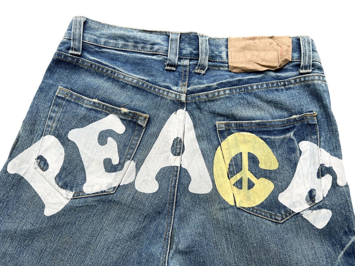 Other Peace Spellout Japanese Distressed Denim Jeans 33x29 Size US 33 - 8 Thumbnail