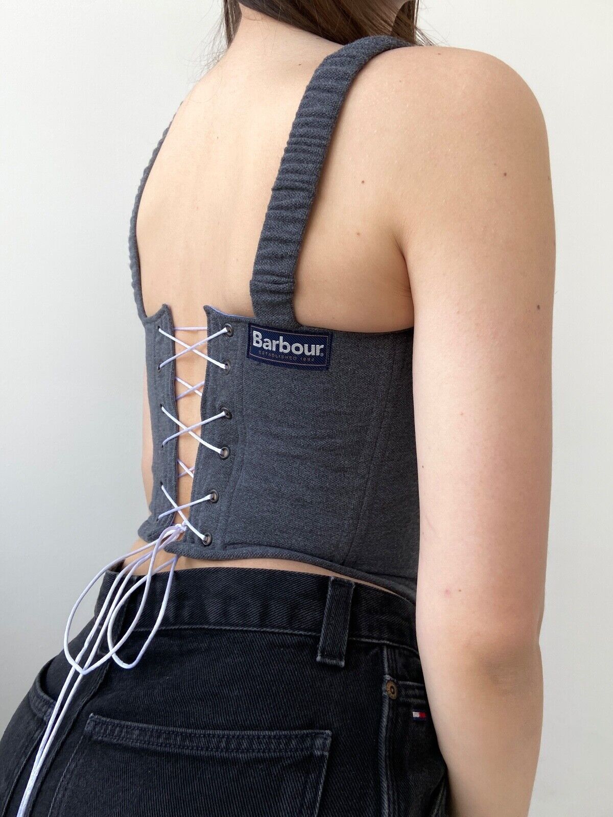 Barbour Handmade Barbour Grey Women's Tank Crop Top Corset Size S / US 4 / IT 40 - 6 Thumbnail
