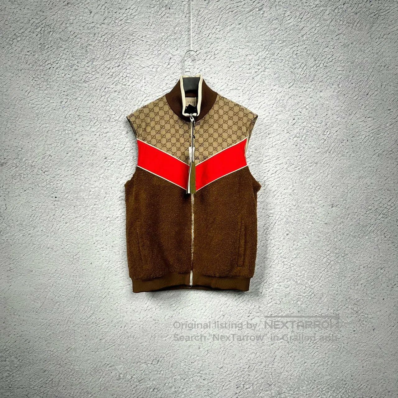 Gucci gucci brown and red zip-up jacket. Size US L / EU 52-54 / 3 - 3 Thumbnail