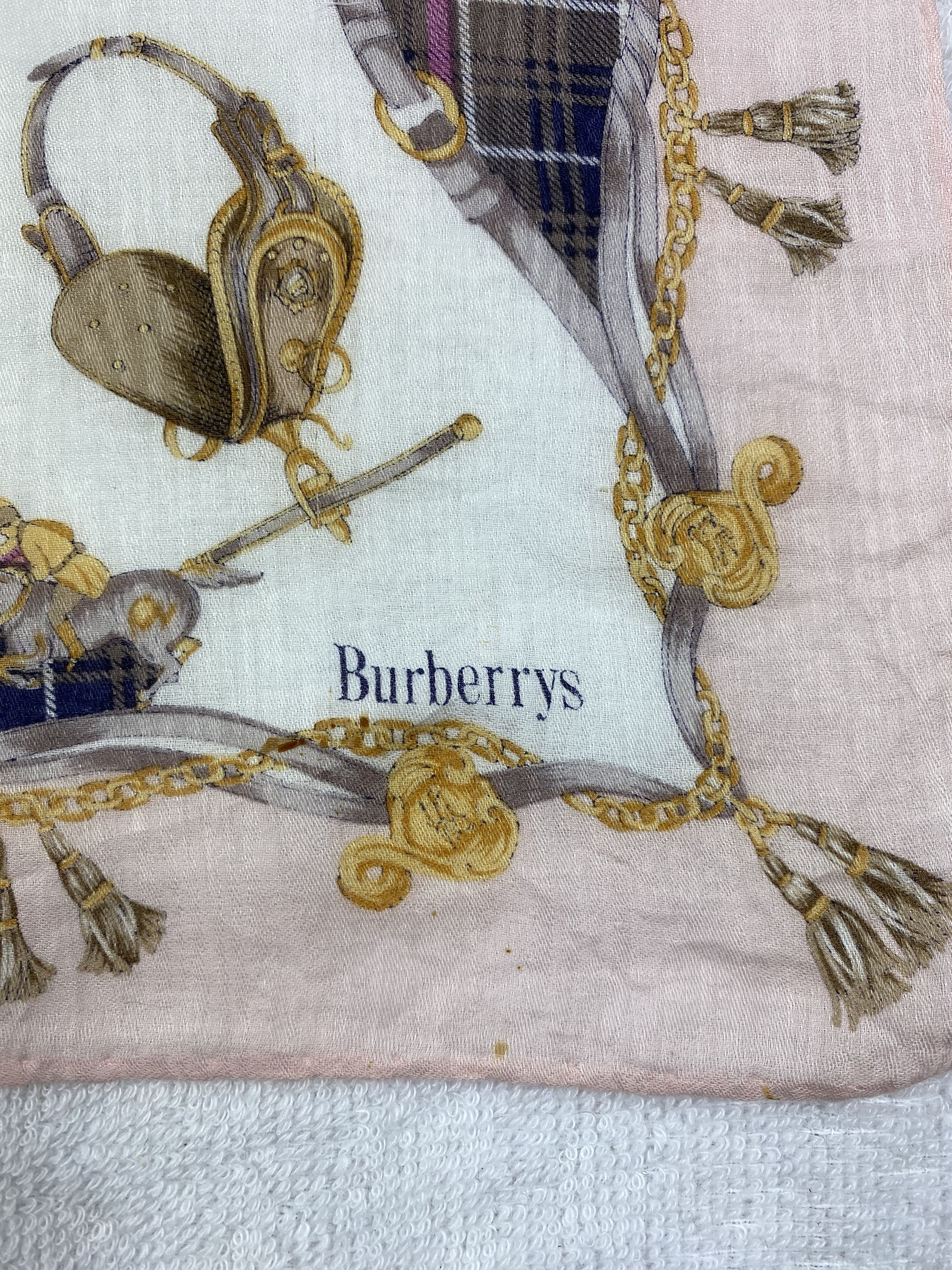 Burberry Vintage Burberrys Handkerchief / Bandana / Neckerchief Size ONE SIZE - 5 Thumbnail