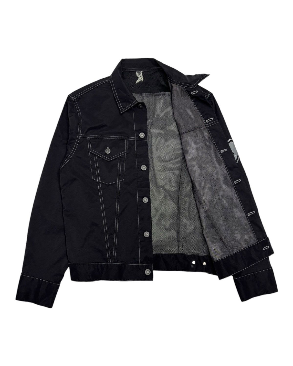 If Six Was Nine × Levi's 🔥RARE LEVIS FLU BLACK NYLON TRUCKER JACKET Size US M / EU 48-50 / 2 - 3 Thumbnail
