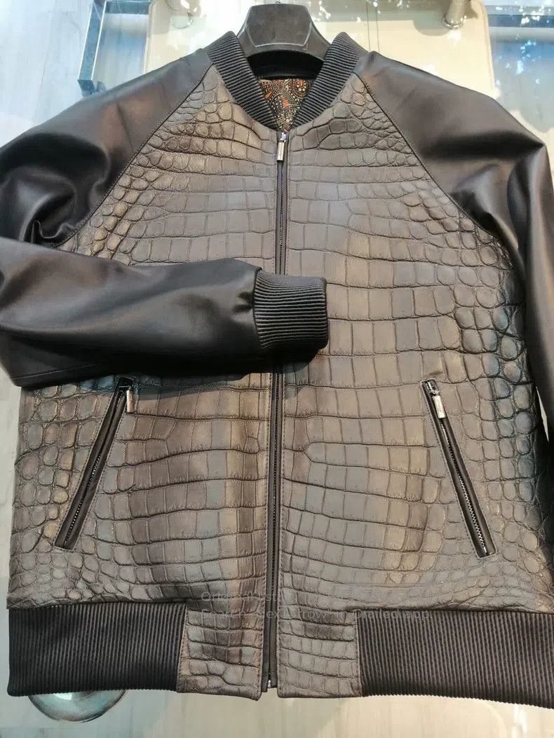 Brioni Brioni Crocodile leather jacket Size US M / EU 48-50 / 2 - 2 Thumbnail