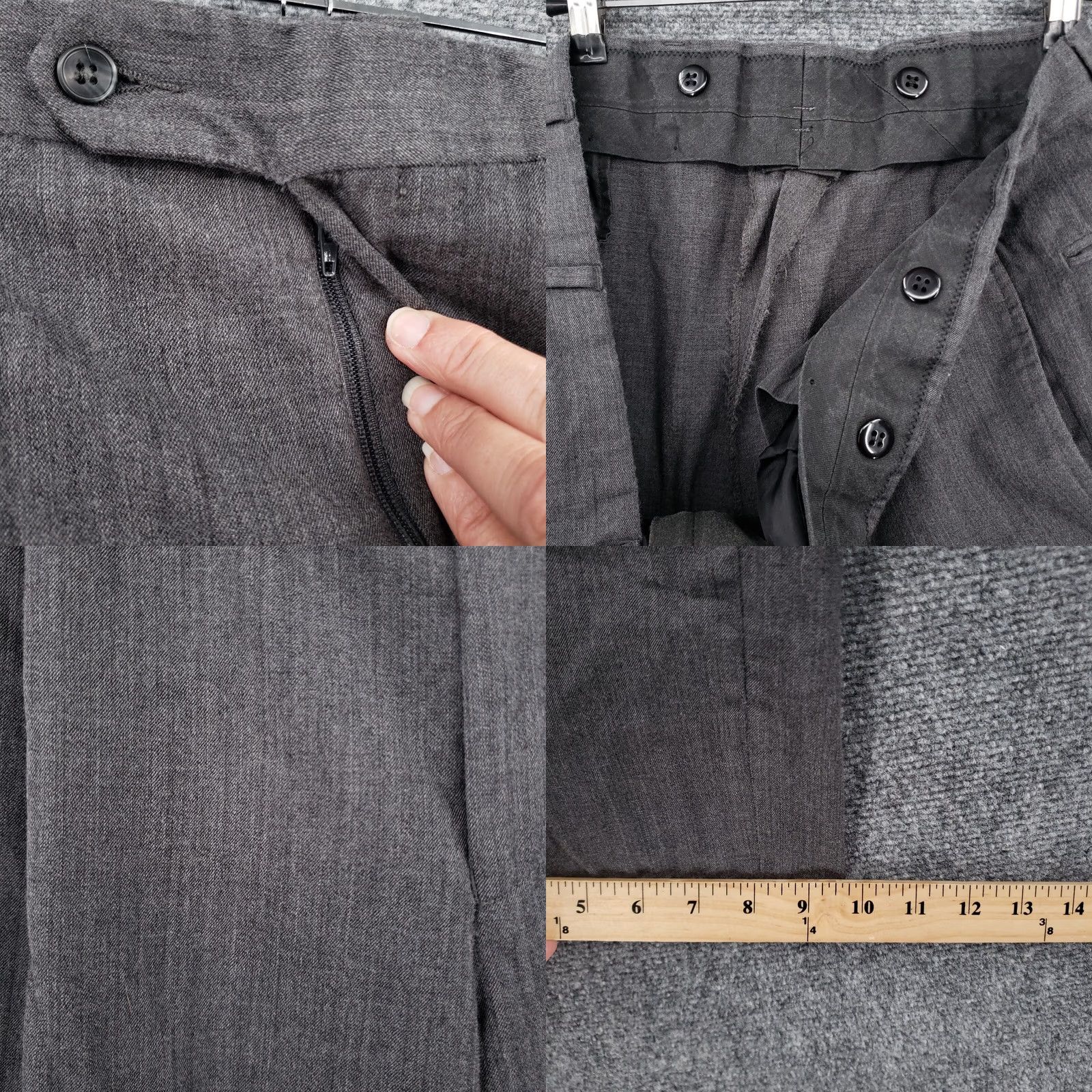 Jos. A. Bank Jos A Bank Dress Pants Mens 40 Wool Pleated Gray Straight Mid-Rise Long Size US 40 / EU 56 - 8 Thumbnail