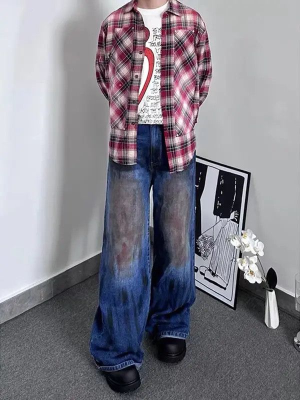 VIBE Vintage West Coast washed distressed tie-dye jeans Size US 33 - 3 Thumbnail
