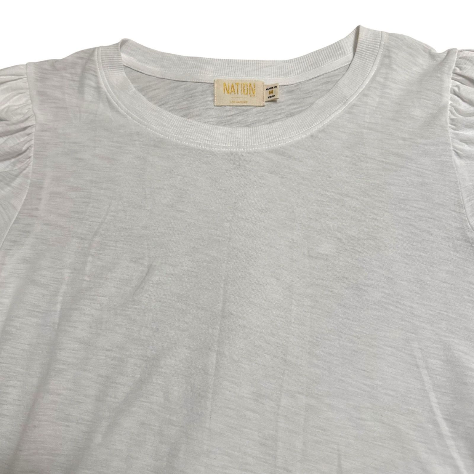 Nation LTD Nation Loren Smocked Peasant Tee Top Pima Cotton Medium Size M / US 6-8 / IT 42-44 - 5 Thumbnail