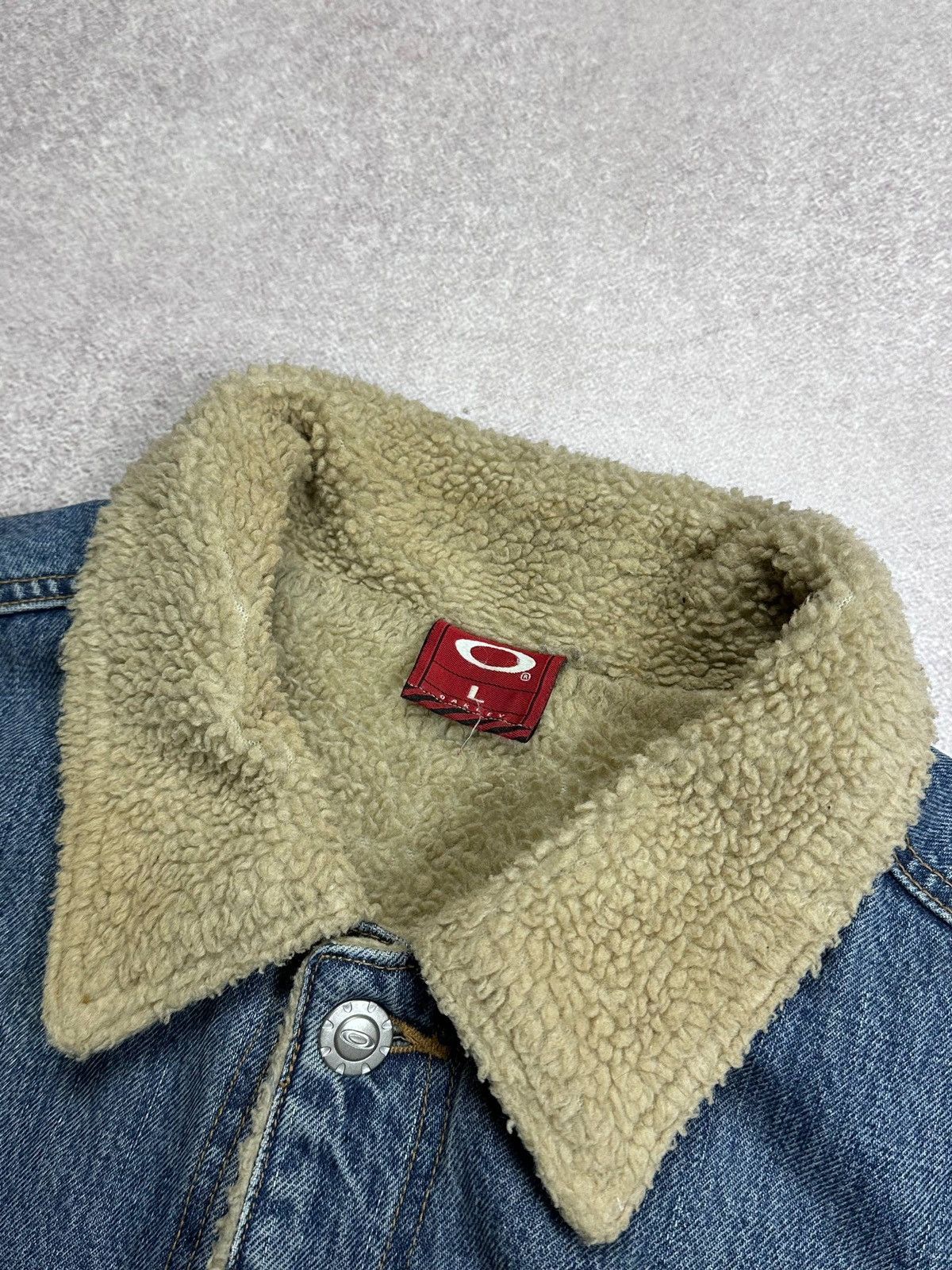 Oakley Vintage Oakley Software Denim Sherpa Jacket Rare L Size US L / EU 52-54 / 3 - 5 Thumbnail