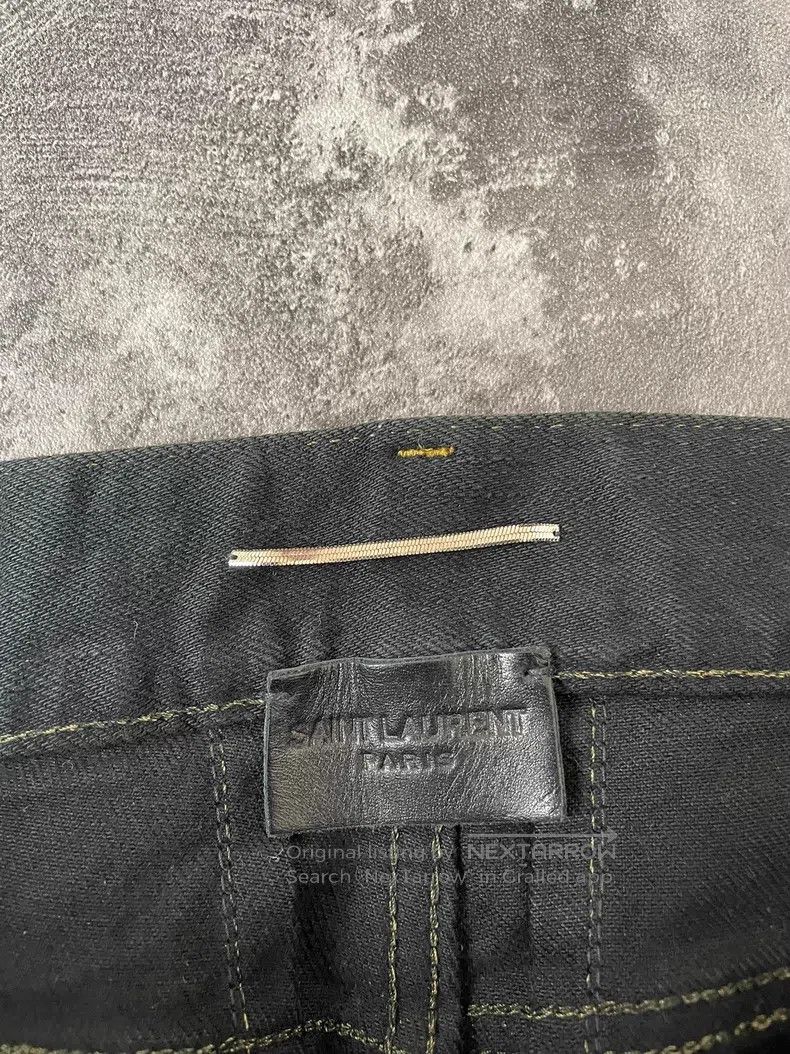 Saint Laurent Paris Saint Laurent Paris Oil-stained worn-out destroyed denim j Size US 32 / EU 48 - 4 Thumbnail