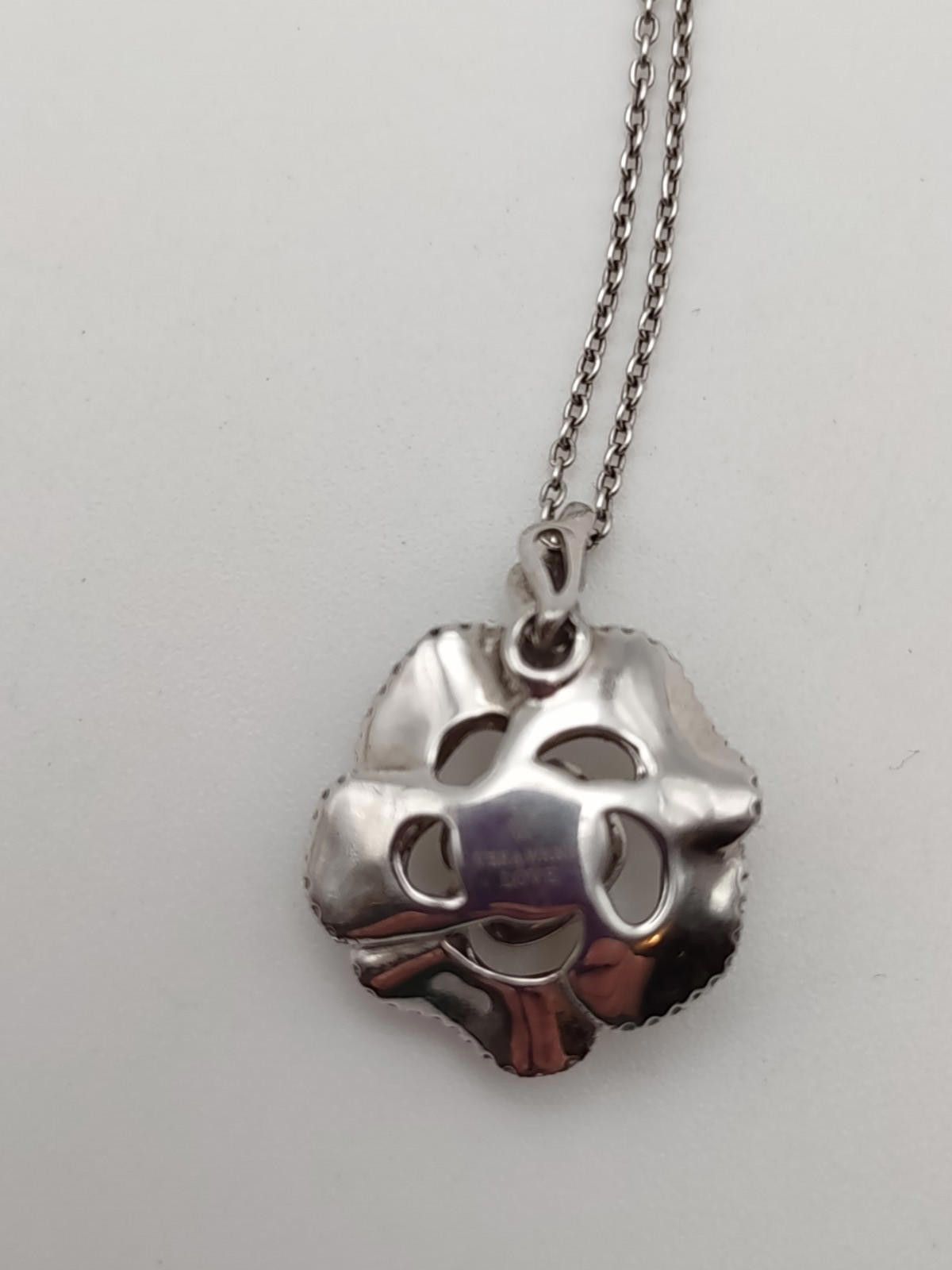 Other Vera Wang LOVE Sterling Diamond Rose Pendant Necklace Size ONE SIZE - 2 Thumbnail