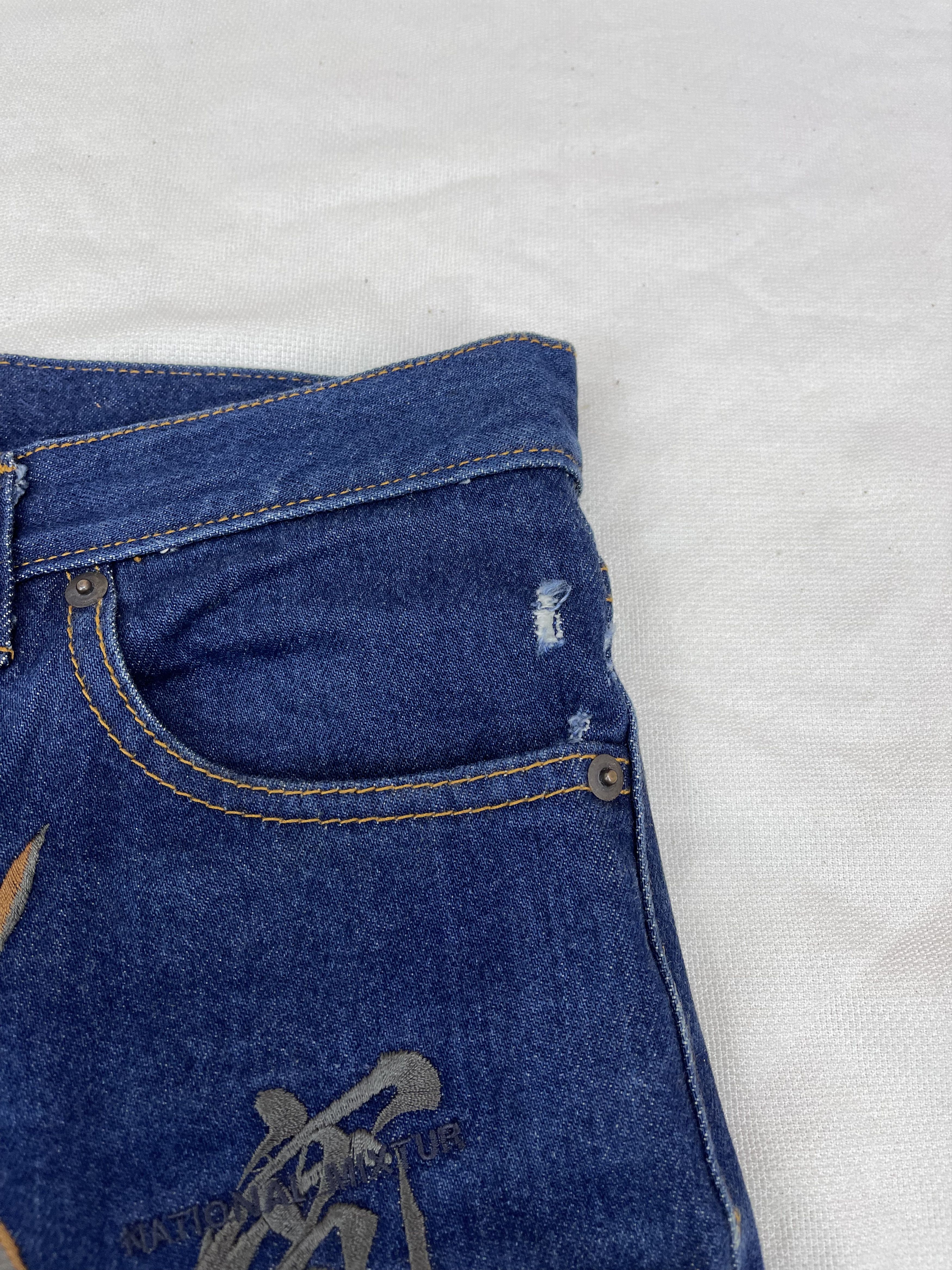 Kansai Yamamoto KANSAI IMPACT Denim Jeans Rare Design #1152/AO Size US 31 - 3 Thumbnail