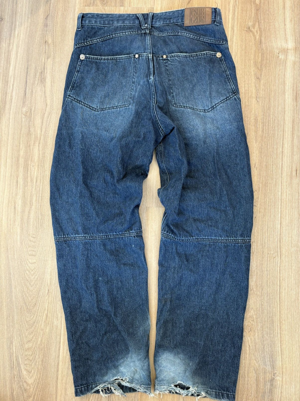 Other LESUGIATELIER Navy Knee Tuck Jeans Size US 34 / EU 50 - 4 Thumbnail